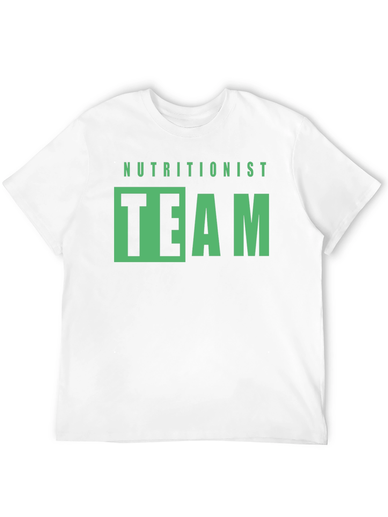 Camiseta Negra Nutricionista Team Diseño Gráfico