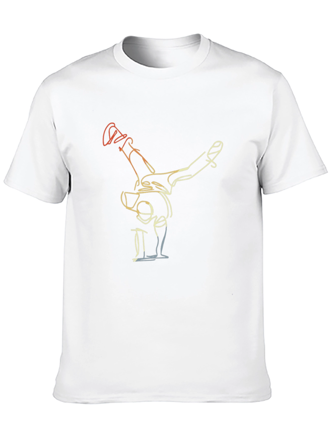 Camiseta Negra con Diseño de Bailarín Abstracto