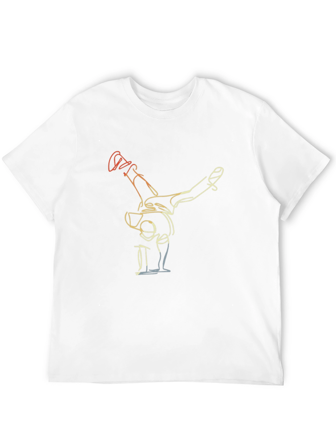 Camiseta Negra con Diseño de Bailarín Abstracto
