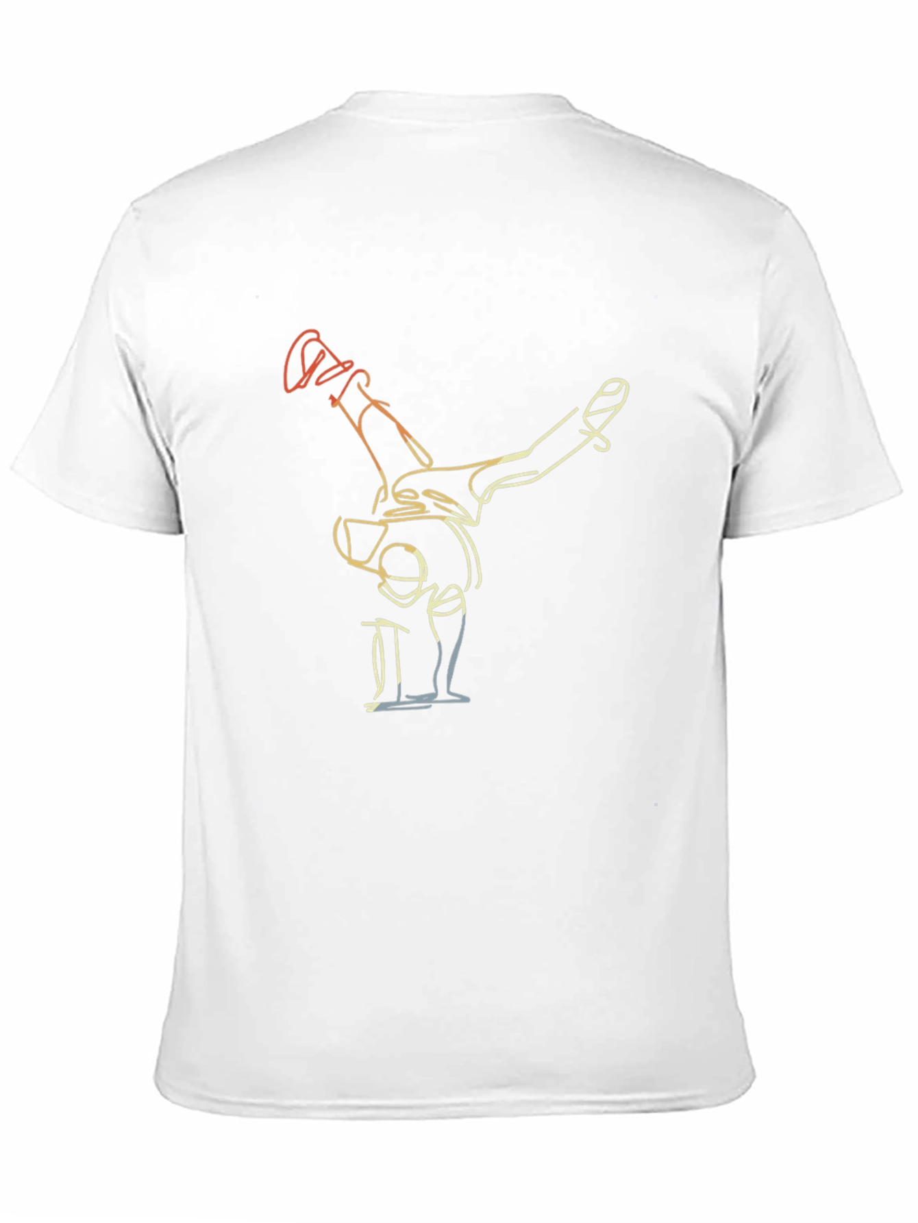 Camiseta Negra con Diseño de Bailarín Abstracto