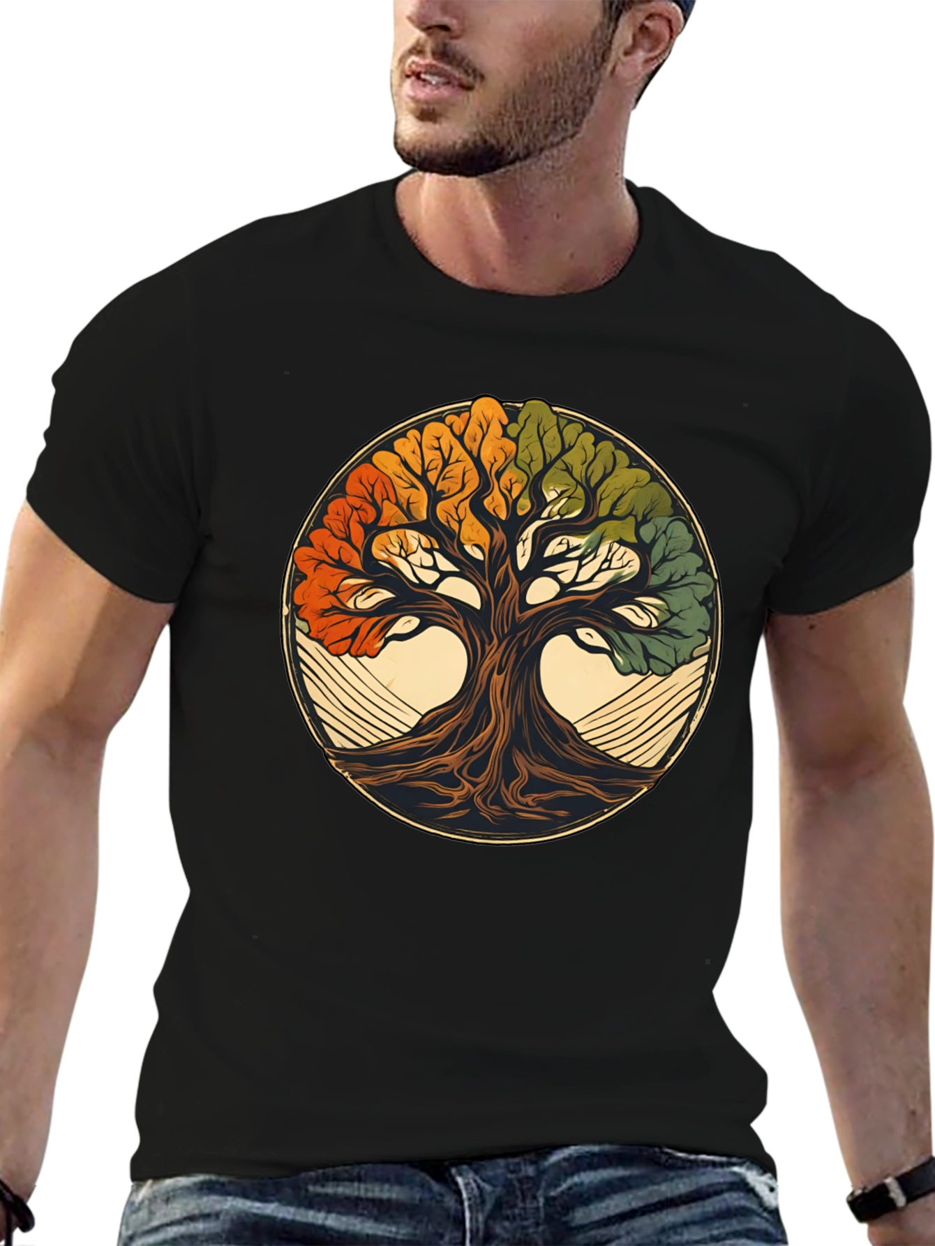 Camiseta Negra Árbol de la Vida