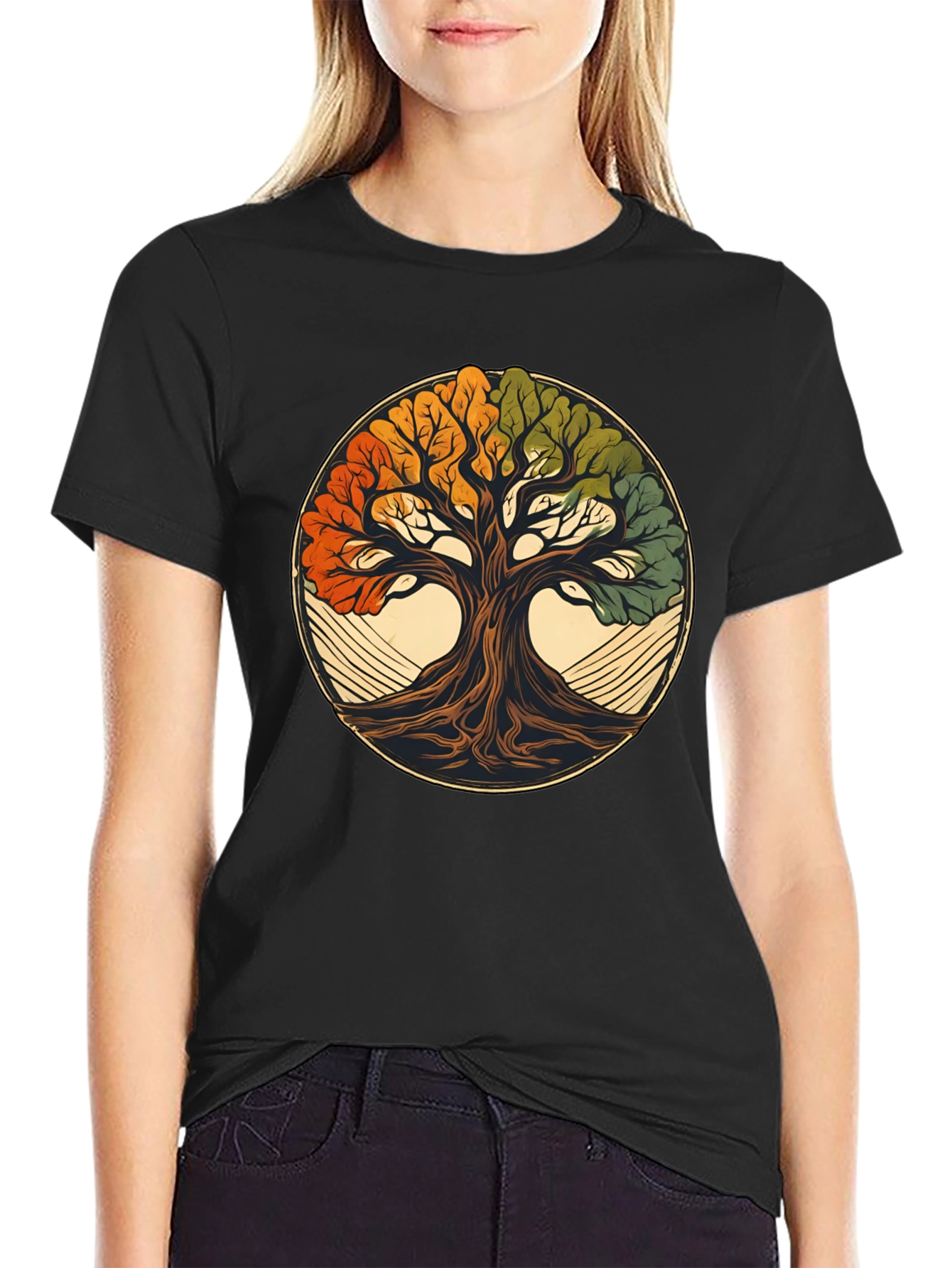 Camiseta Negra Árbol de la Vida