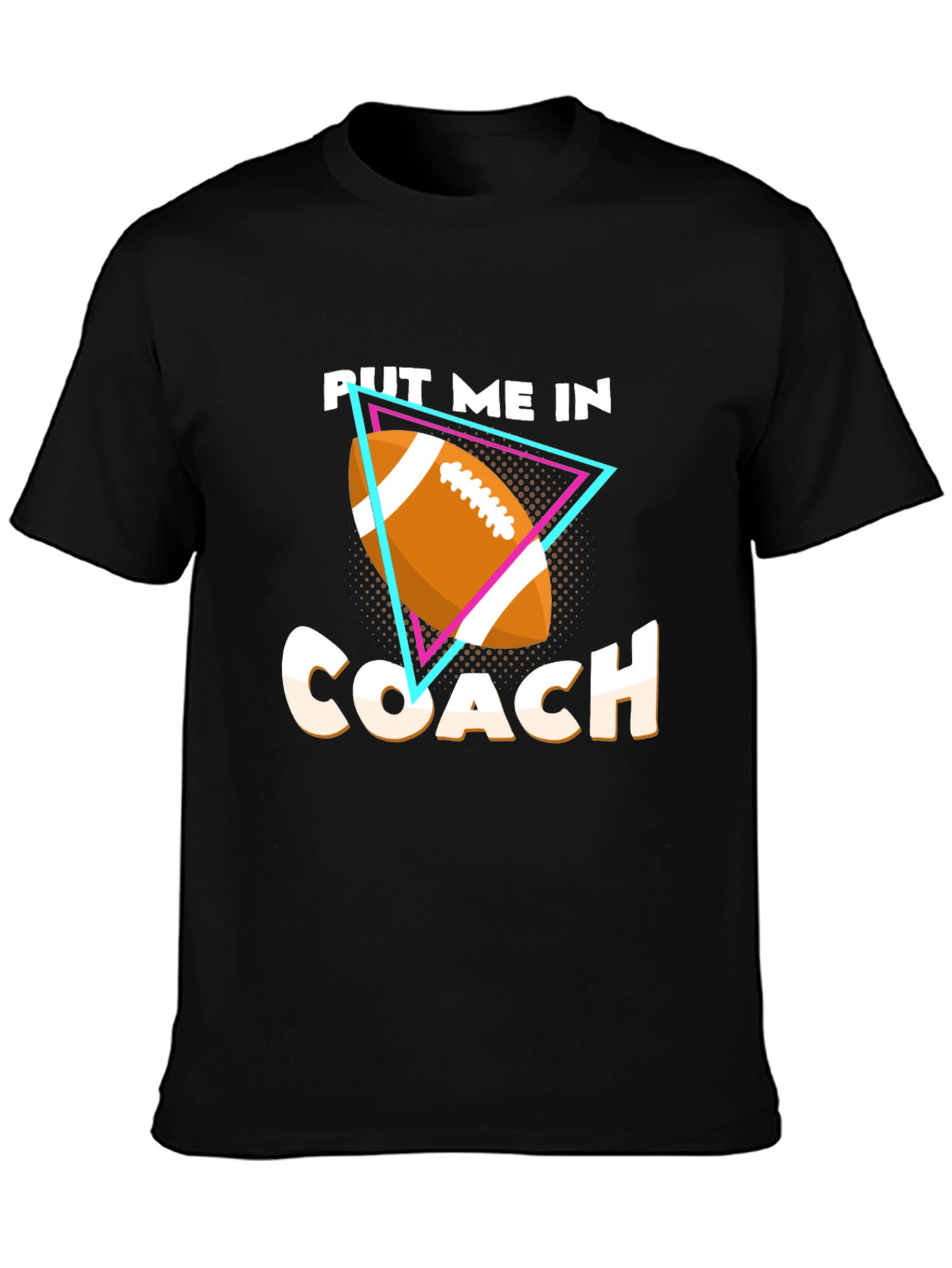 Camiseta Negra ¡Ponme Entrenador! Fútbol Americano
