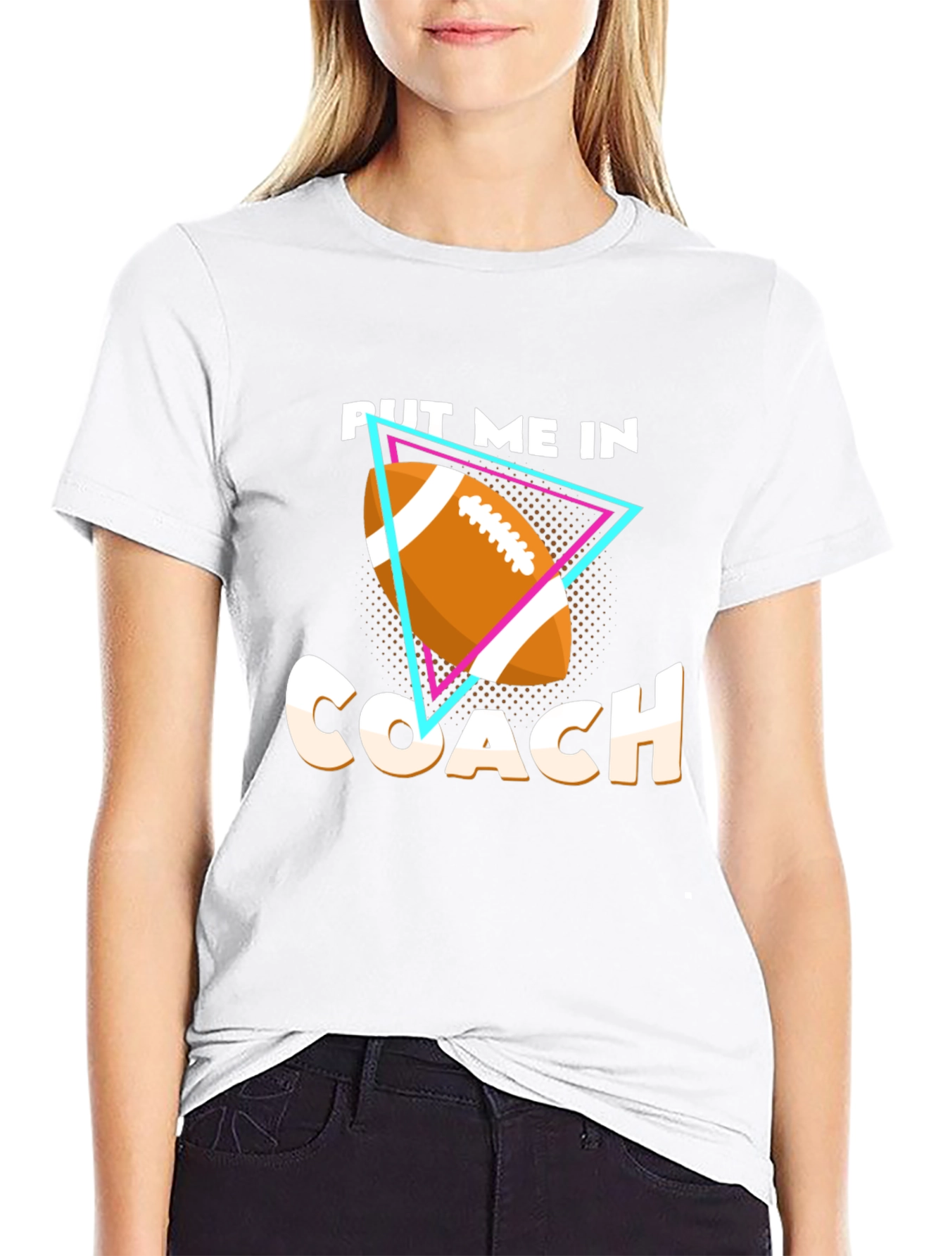 Camiseta Negra ¡Ponme Entrenador! Fútbol Americano