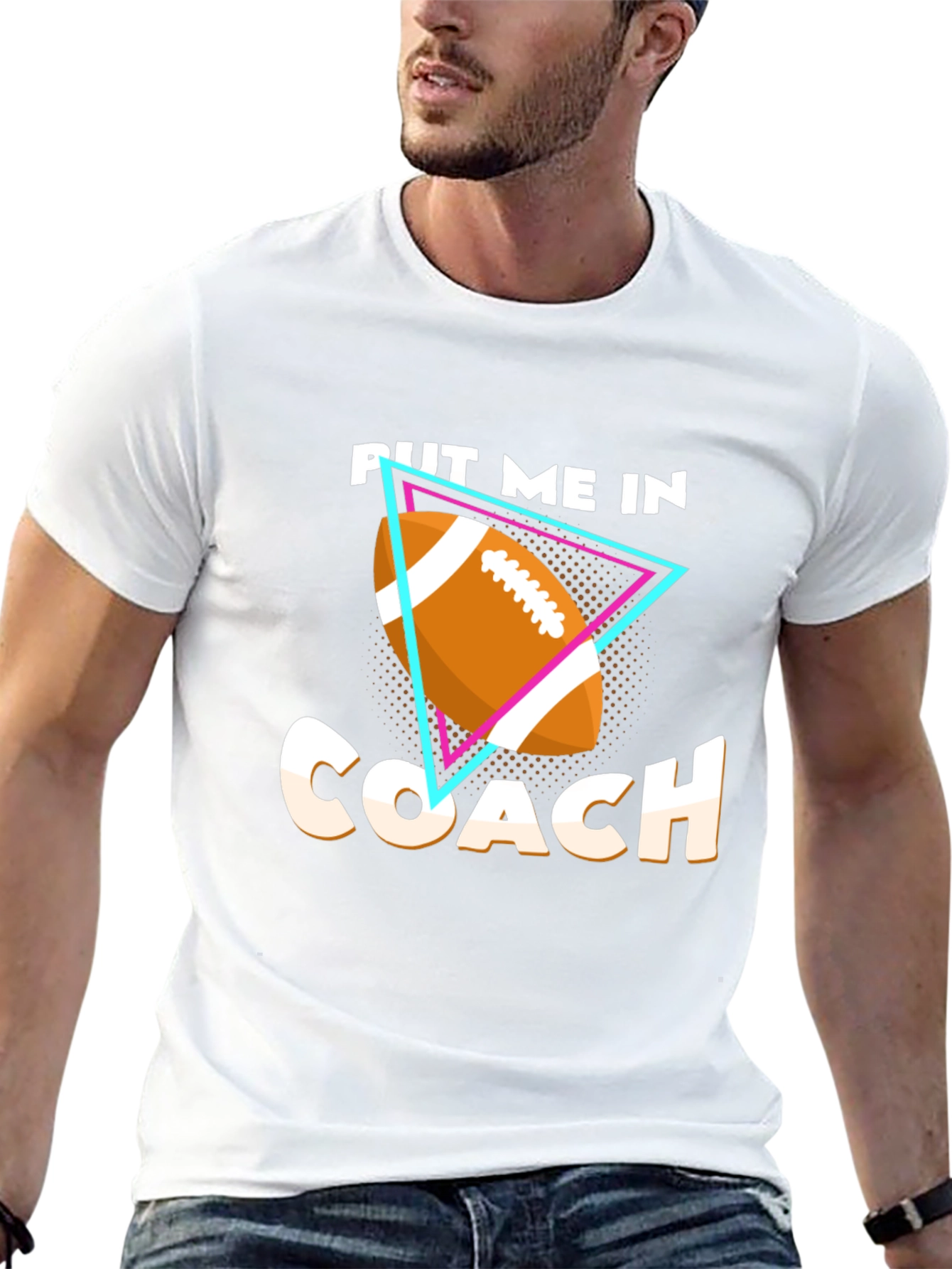 Camiseta Negra ¡Ponme Entrenador! Fútbol Americano