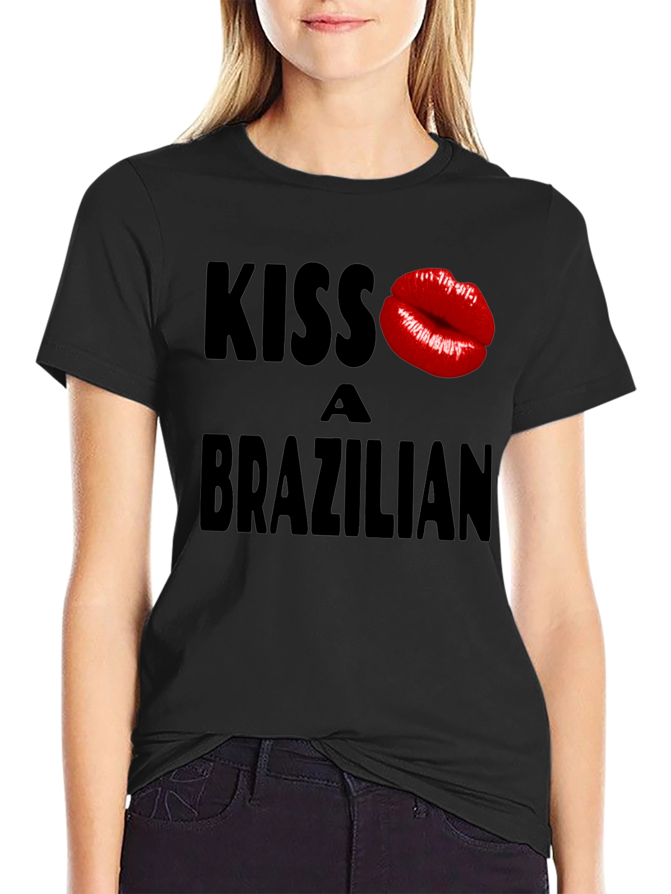 Camiseta Negra Kiss a Brazilian - Diseño Atrevido