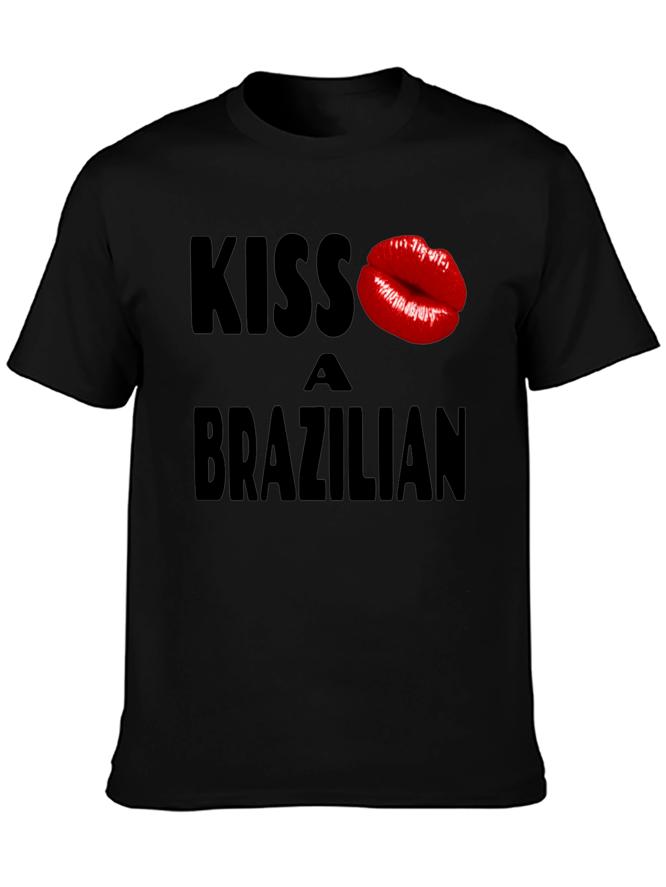 Camiseta Negra Kiss a Brazilian - Diseño Atrevido