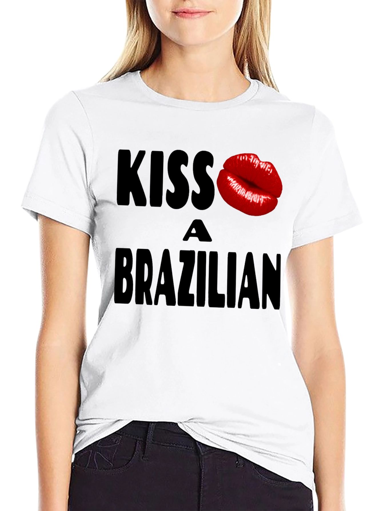 Camiseta Negra Kiss a Brazilian - Diseño Atrevido