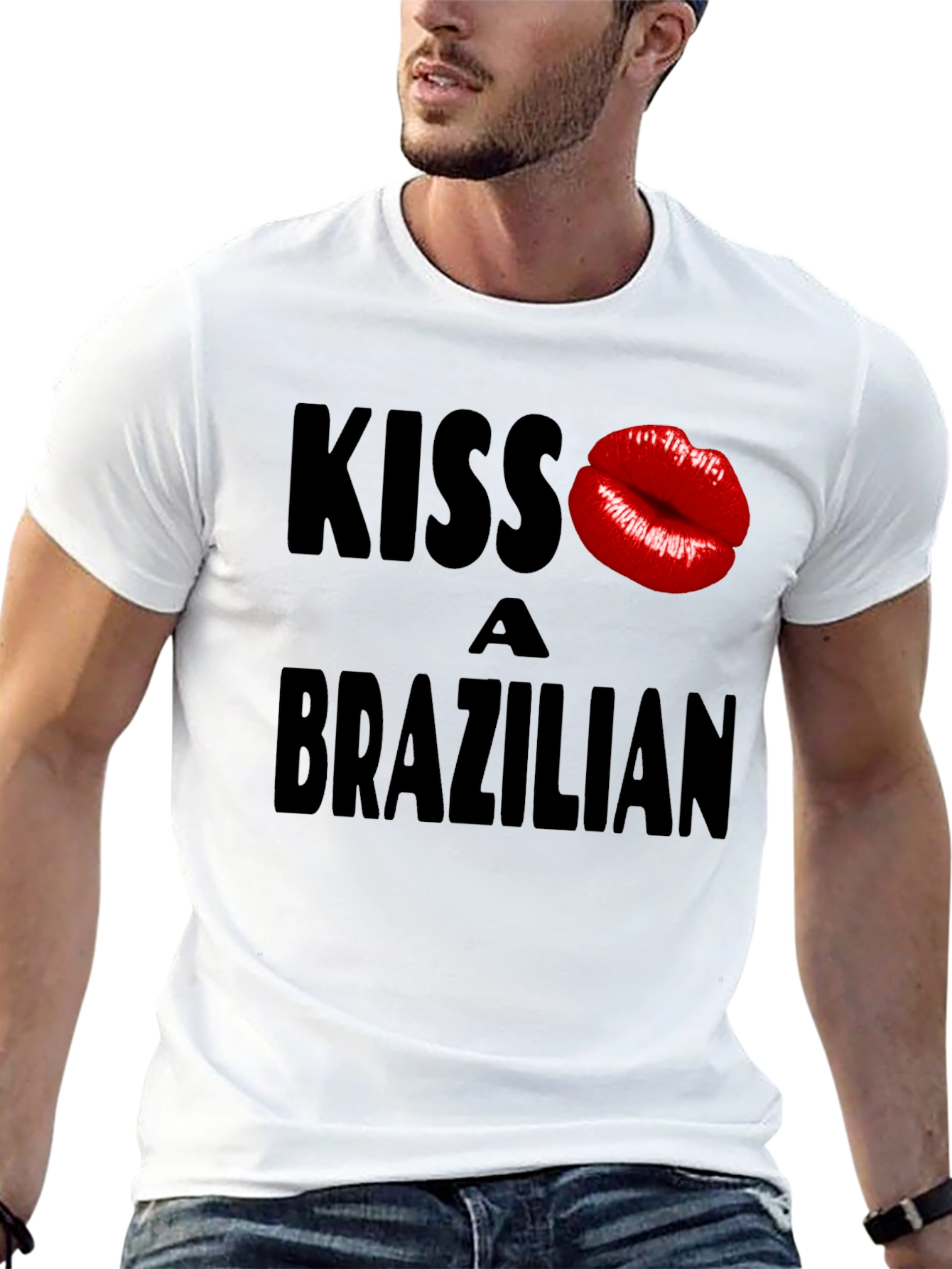 Camiseta Negra Kiss a Brazilian - Diseño Atrevido
