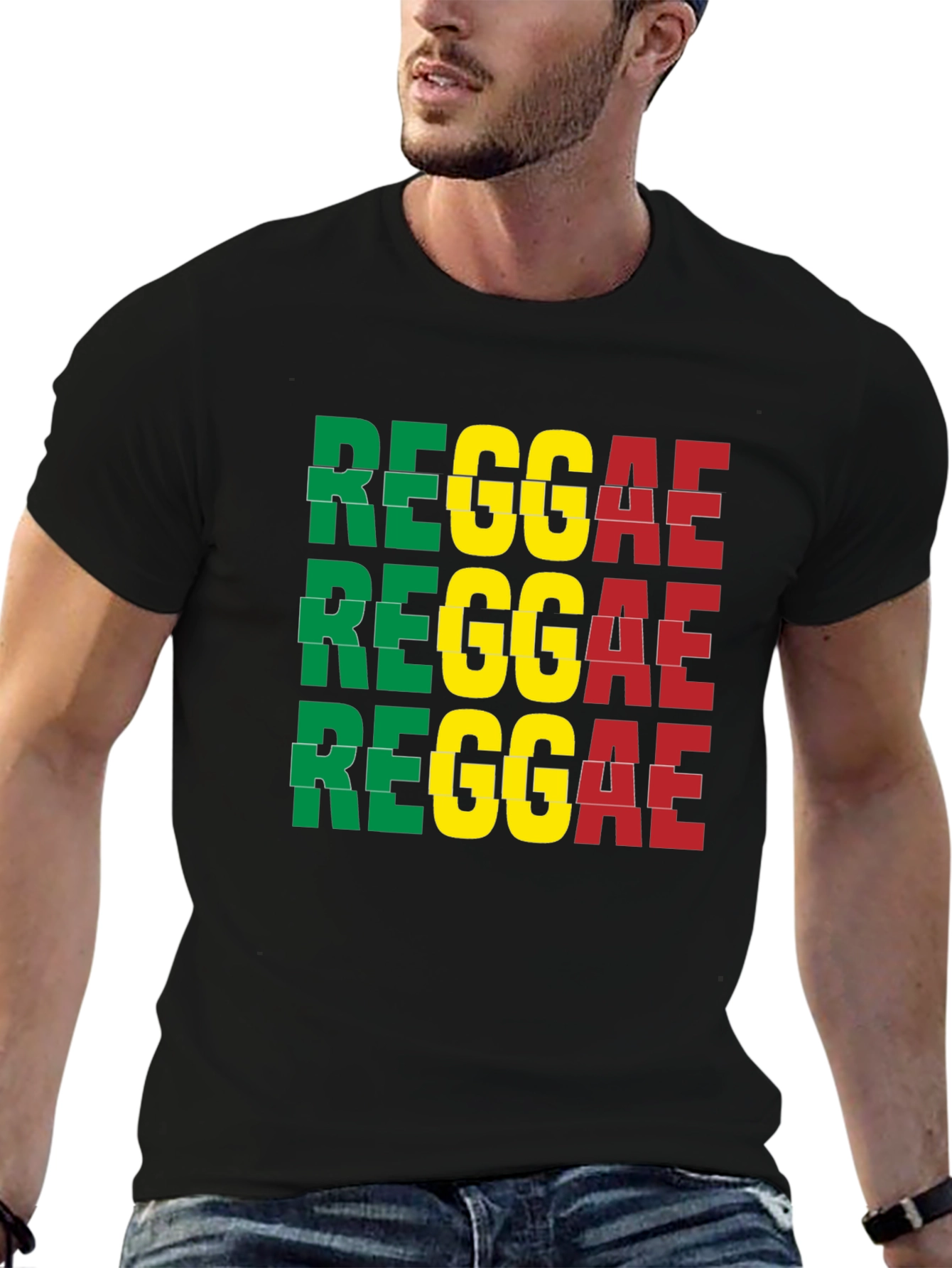 Camiseta Reggae para Hombre - Diseño Llamativo