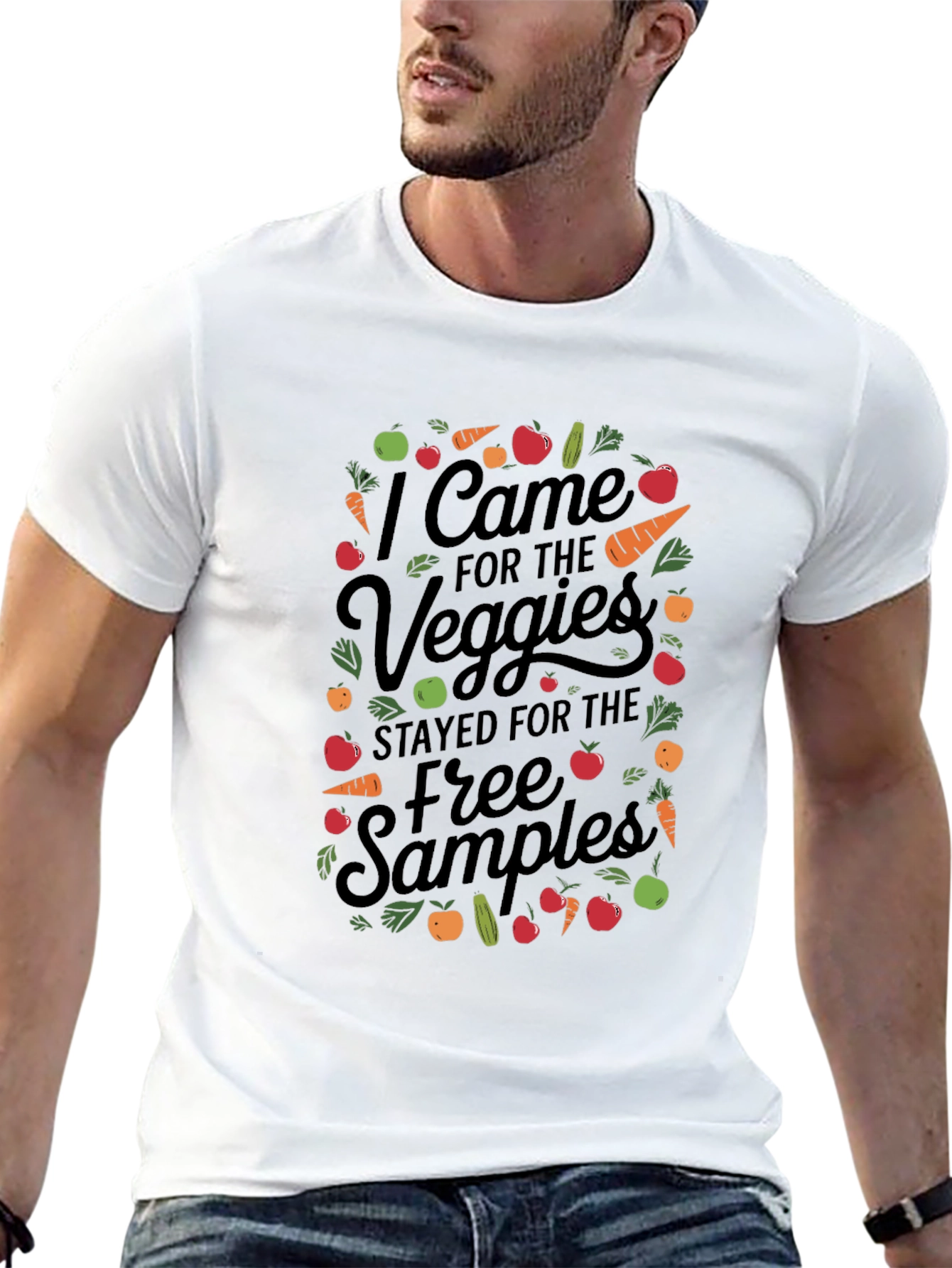 Camiseta Negra Veggie Free Samples