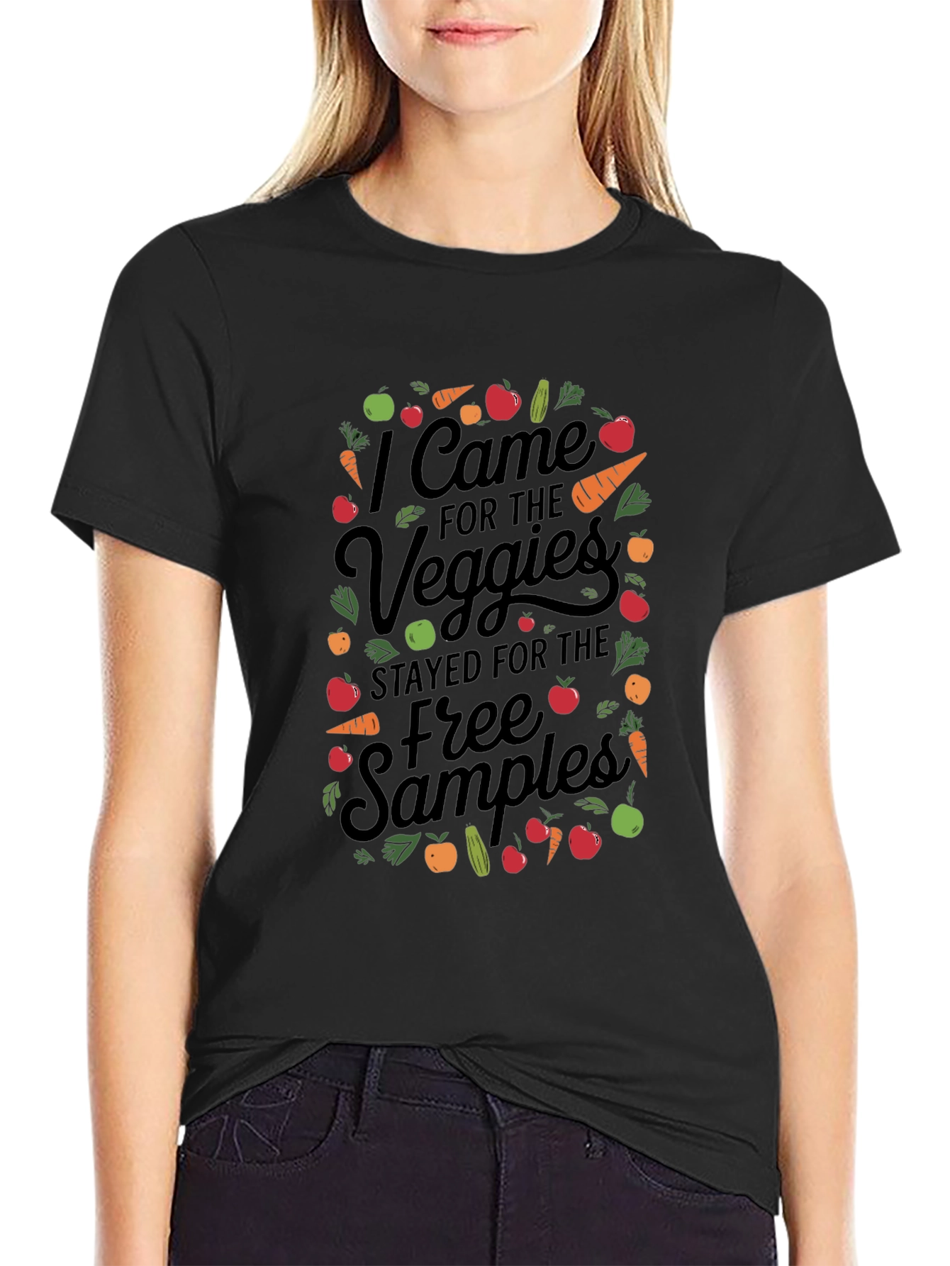 Camiseta Negra Veggie Free Samples