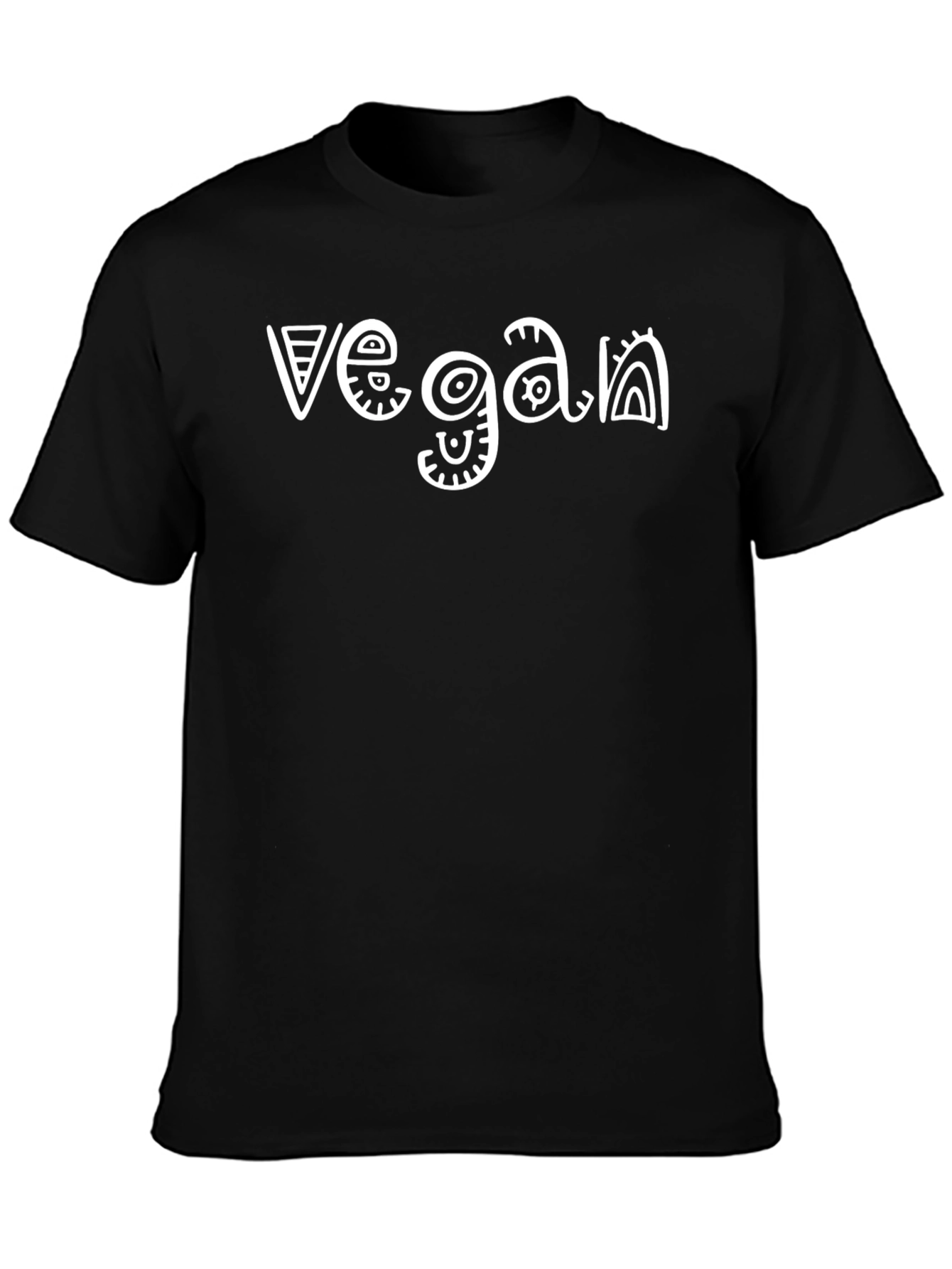 Camiseta Negra Vegan Estilo Tribal