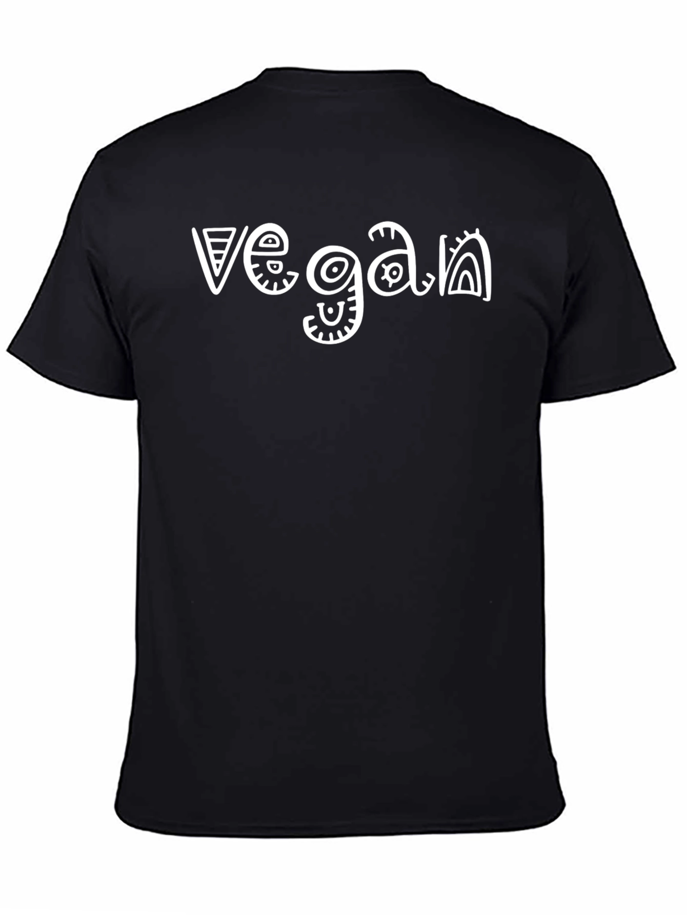 Camiseta Negra Vegan Estilo Tribal