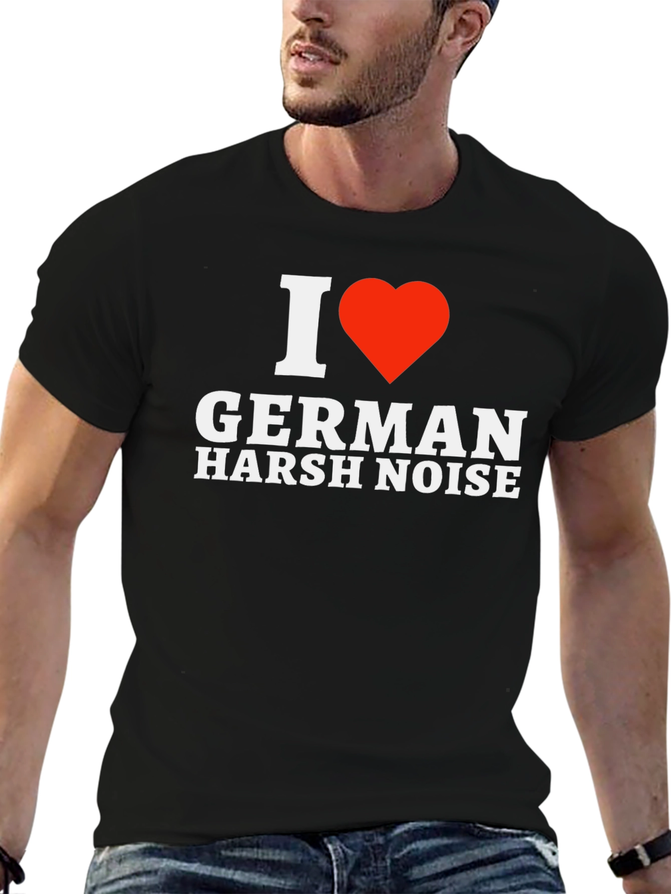 Camiseta Negra I ❤️ German Harsh Noise