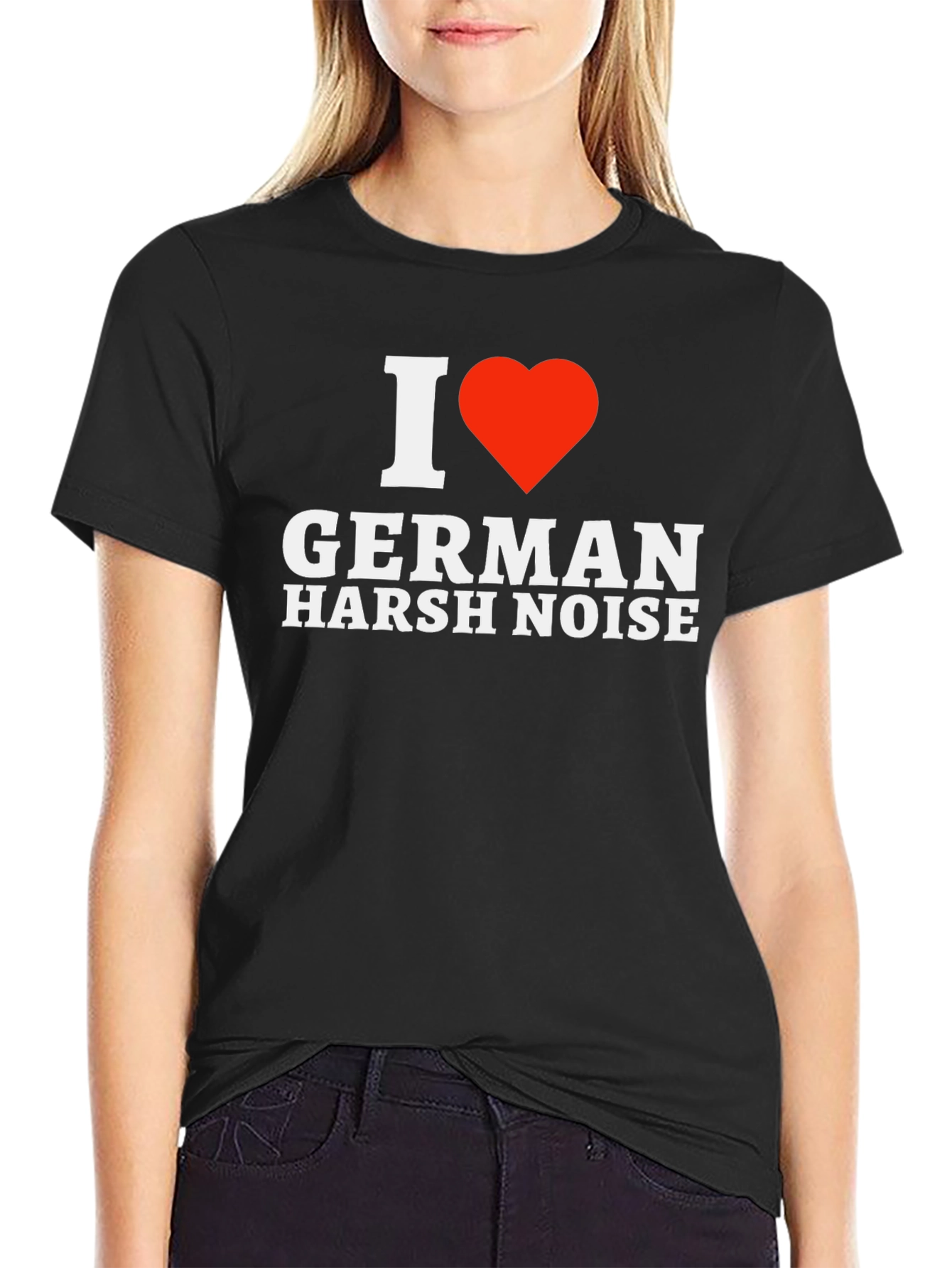 Camiseta Negra I ❤️ German Harsh Noise