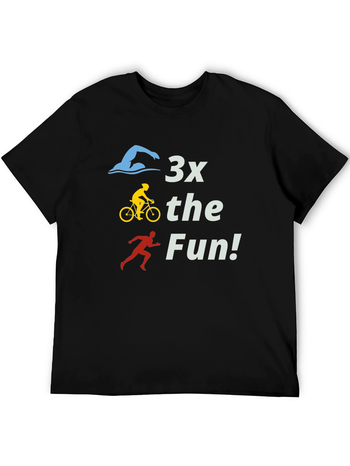 Camiseta Negra 3x the Fun! Triatlón