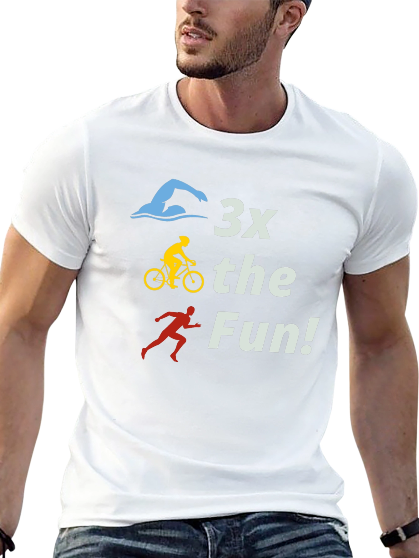 Camiseta Negra 3x the Fun! Triatlón