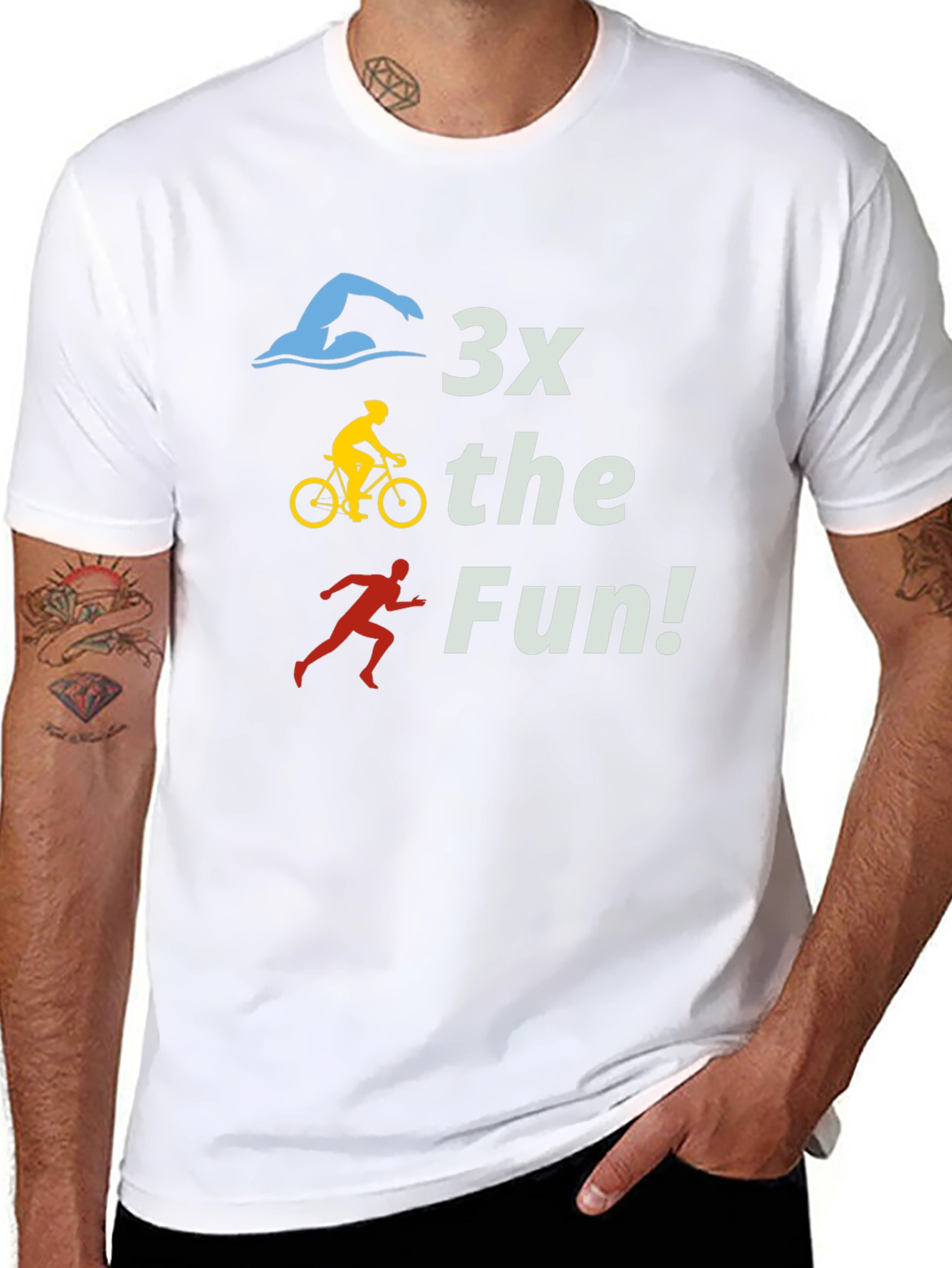 Camiseta Negra 3x the Fun! Triatlón