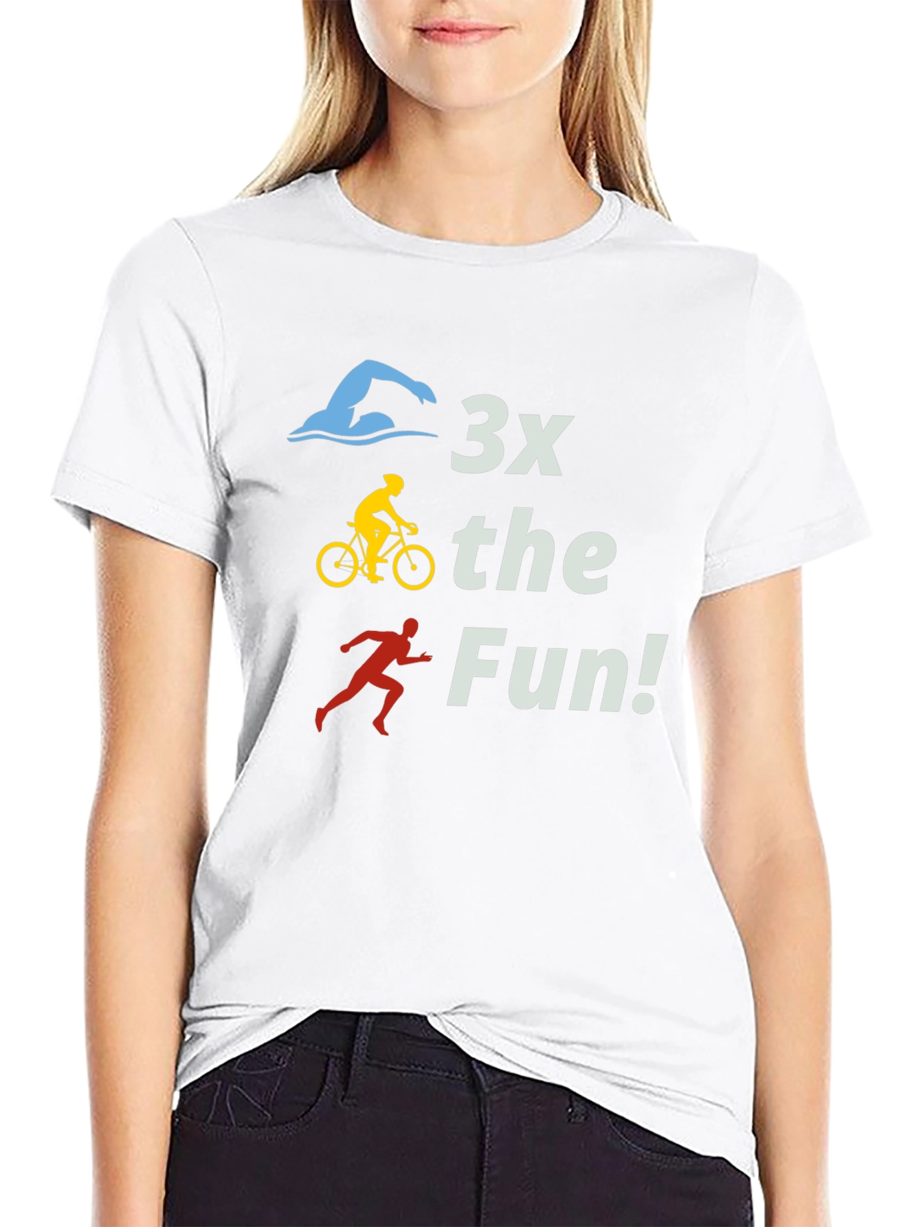 Camiseta Negra 3x the Fun! Triatlón
