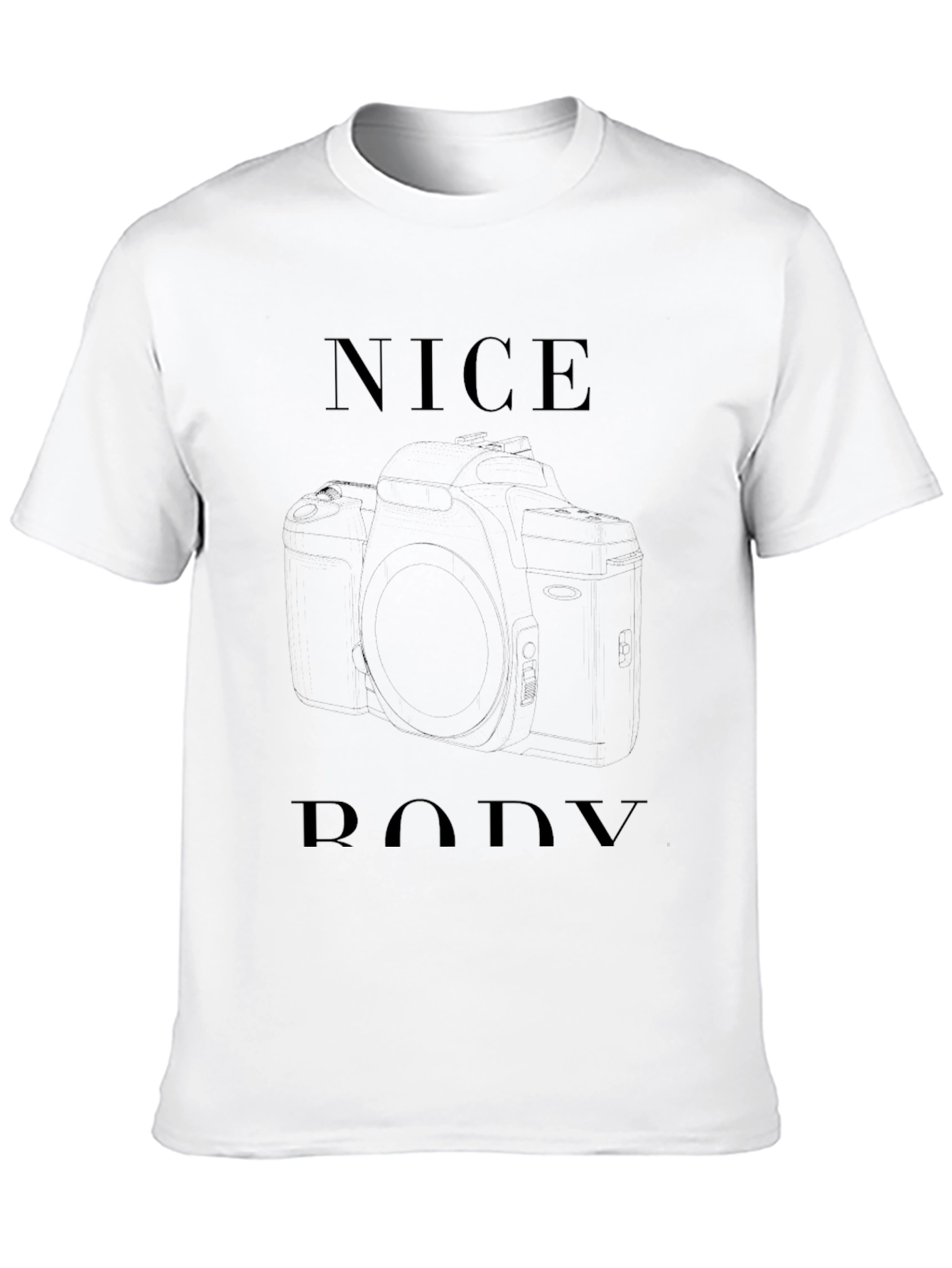 Camiseta Negra Humorística Nice Body