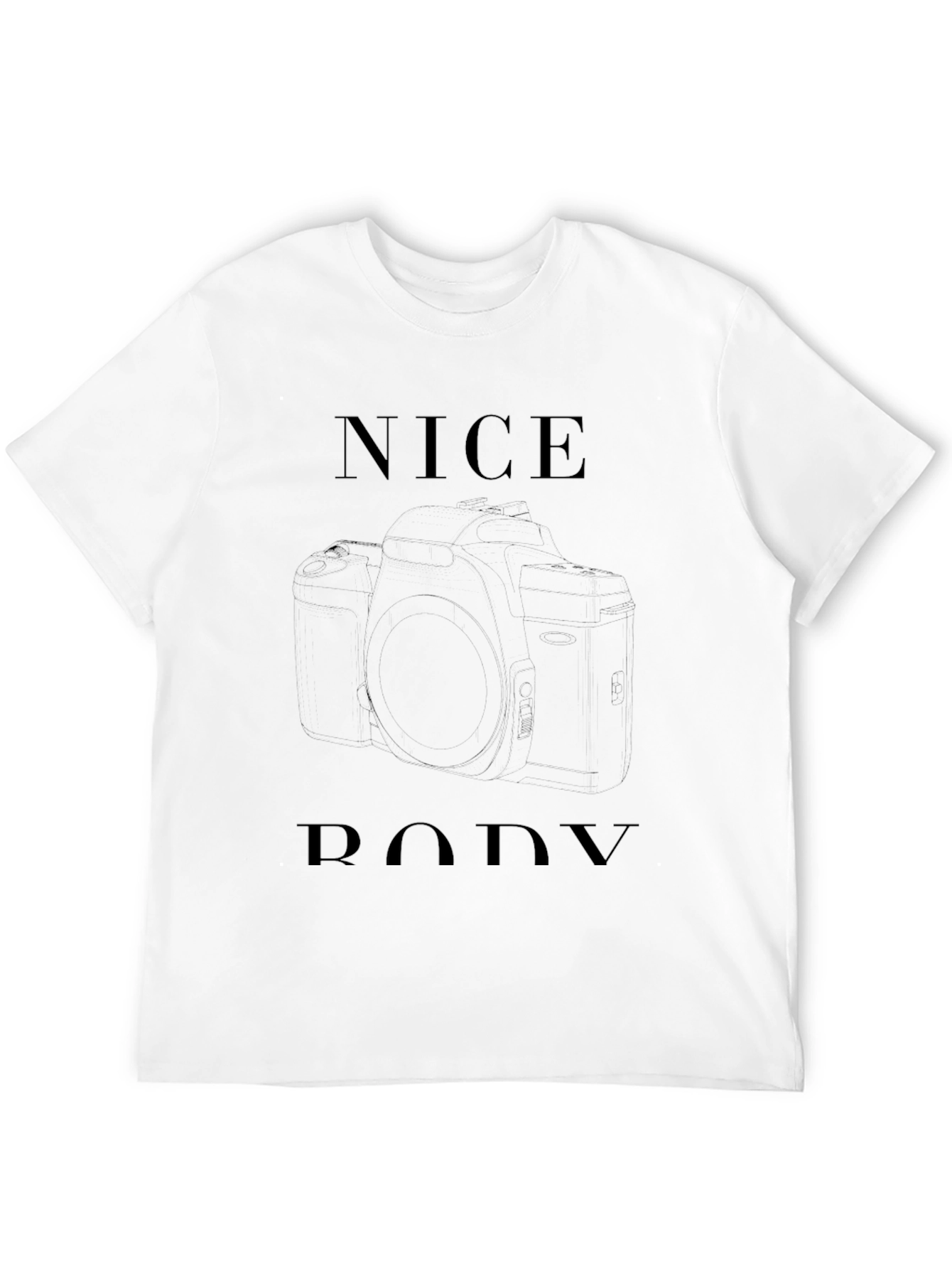 Camiseta Negra Humorística Nice Body