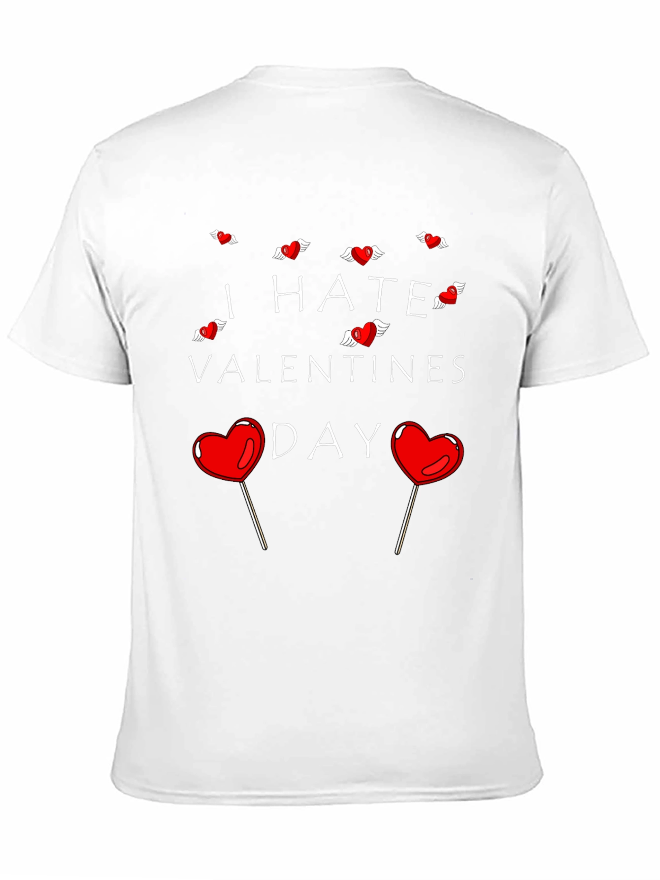 Camiseta Negra Odio San Valentín para Hombre