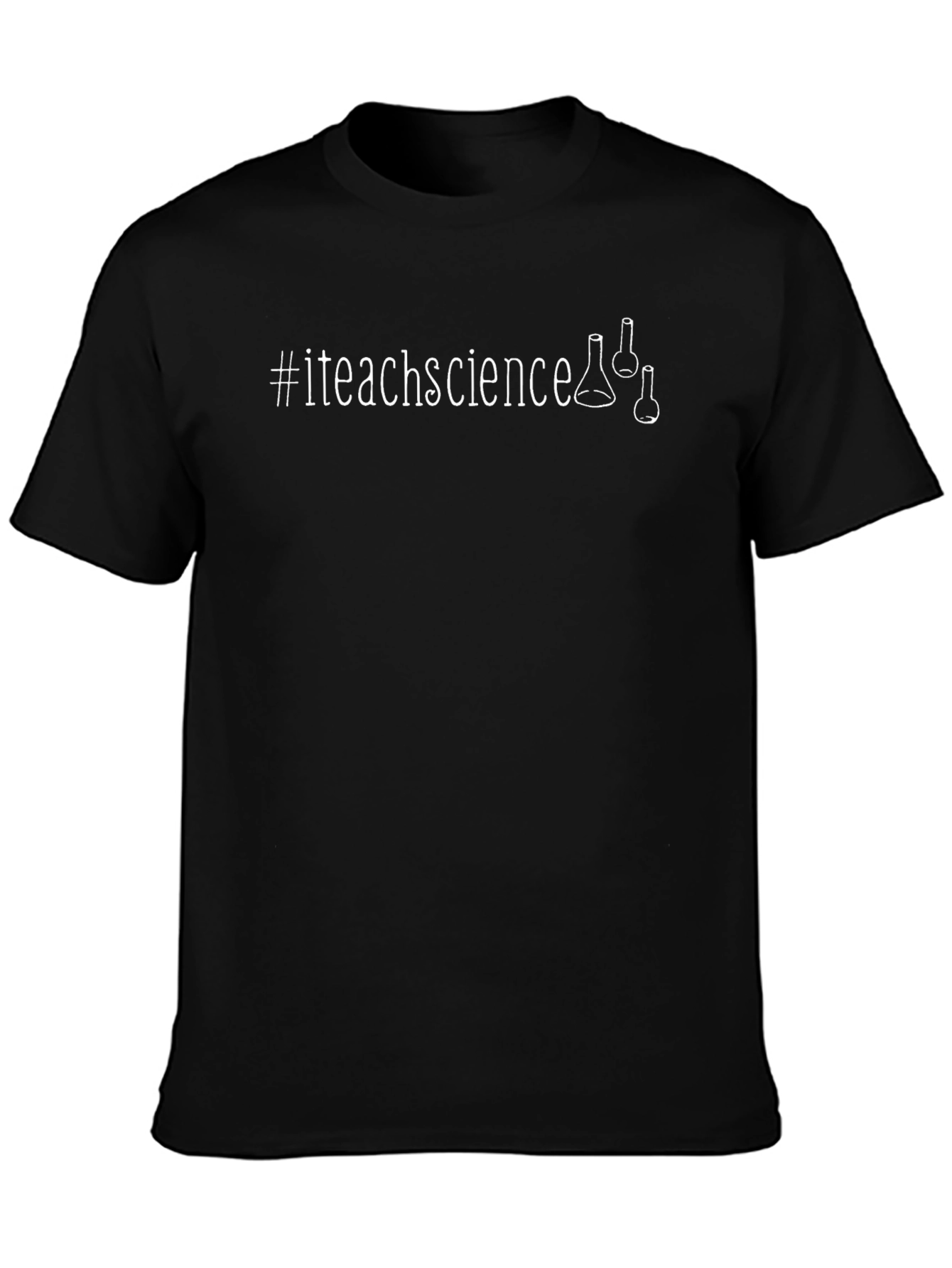 Camiseta Negra #iteachscience - Diseño Educativo