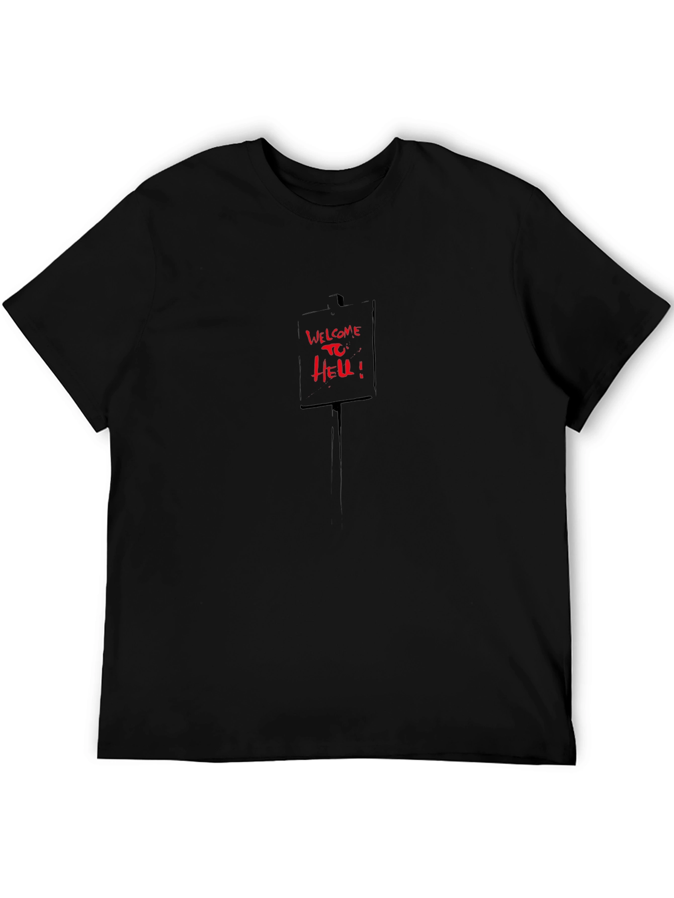 Camiseta Negra con Diseño Bienvenido al Infierno