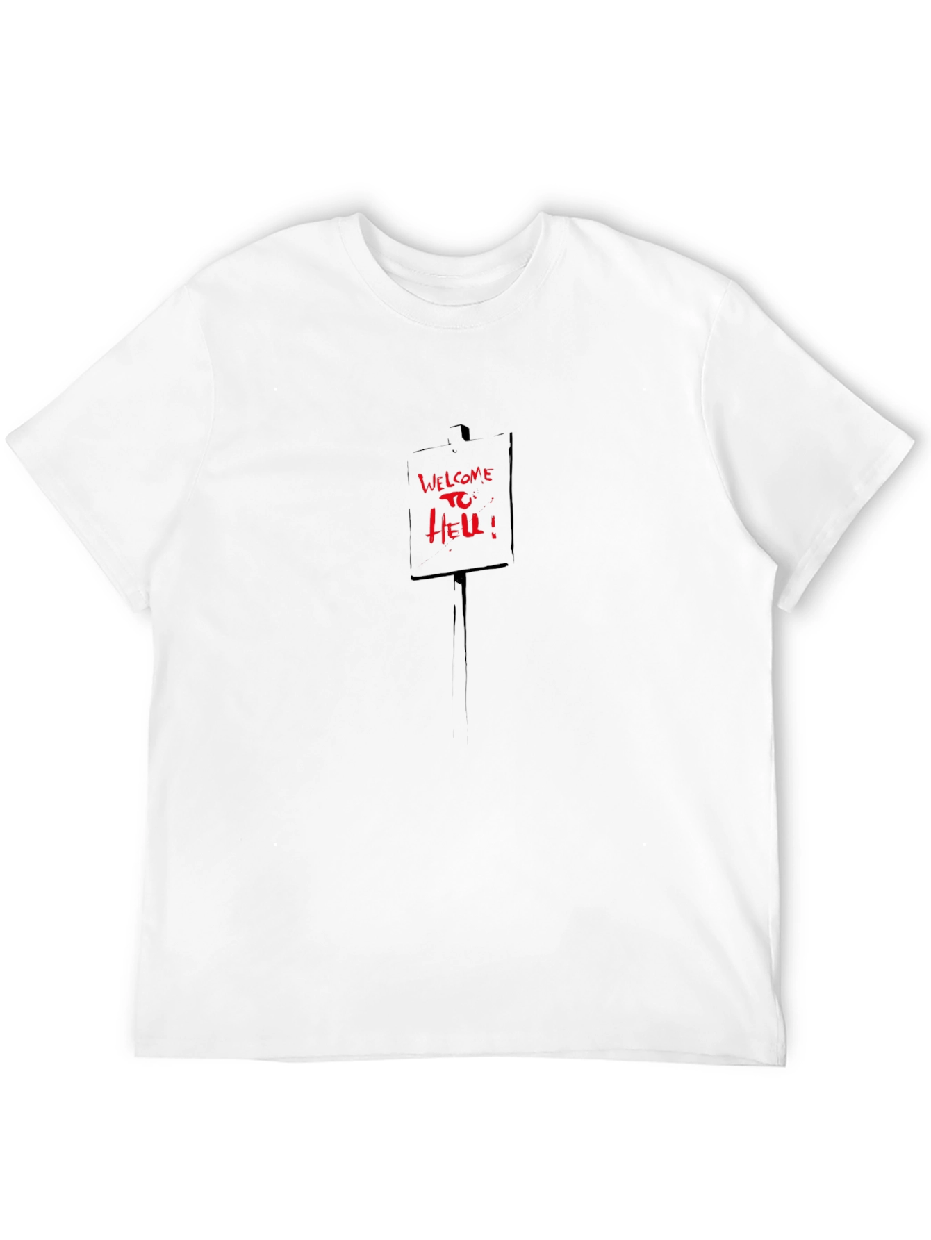 Camiseta Negra con Diseño Bienvenido al Infierno