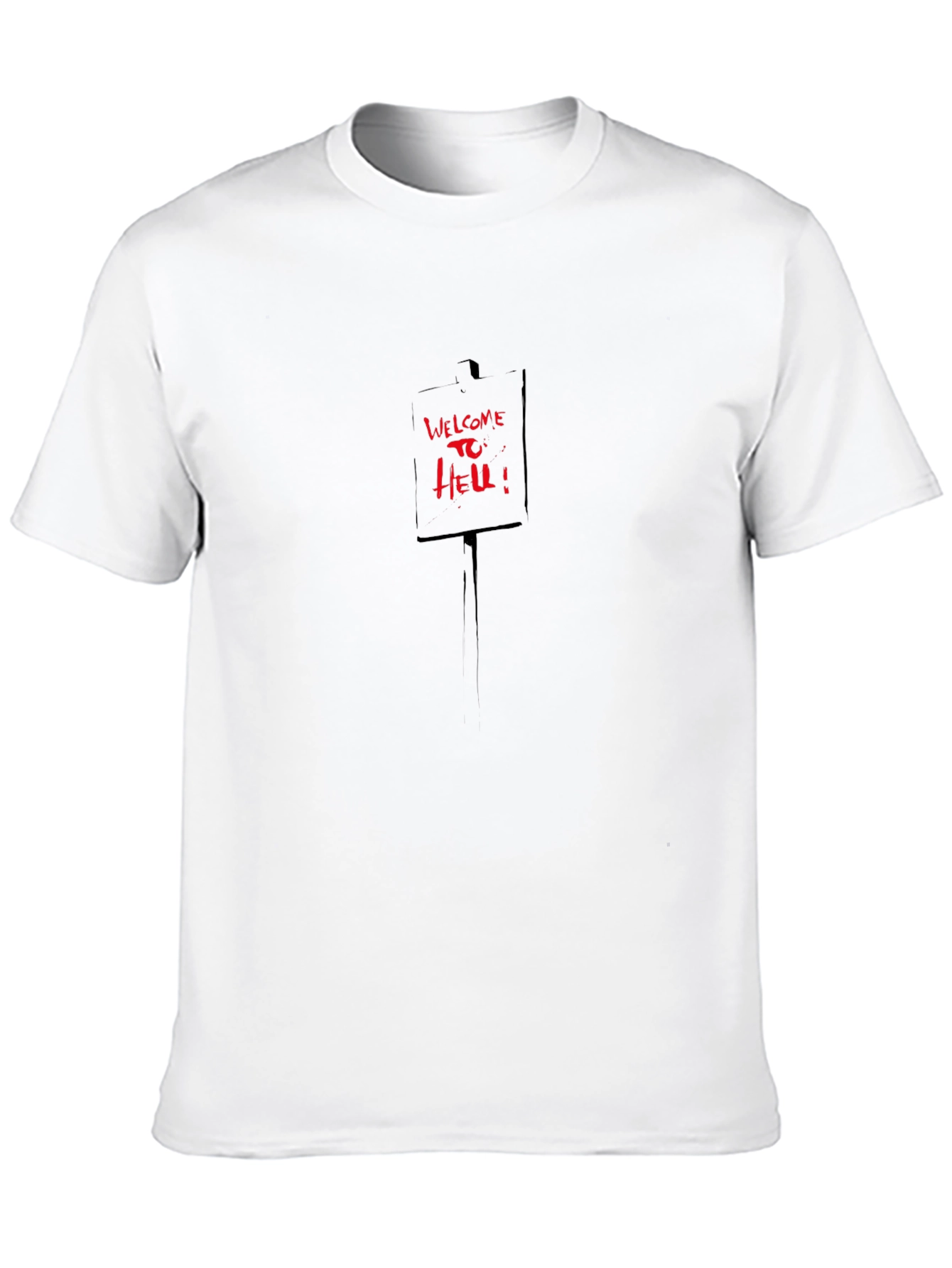 Camiseta Negra con Diseño Bienvenido al Infierno