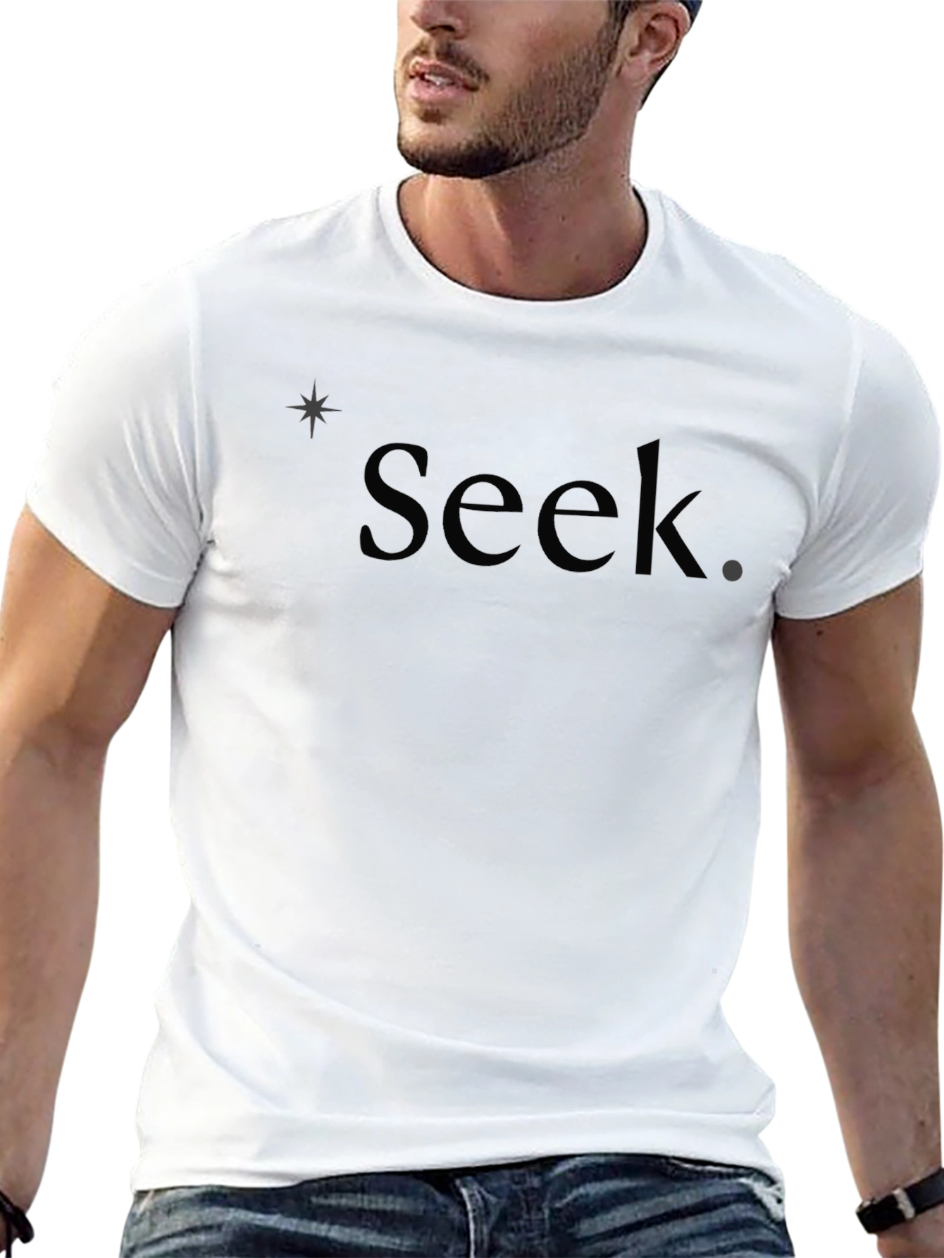 Camiseta Negra Seek para Hombre