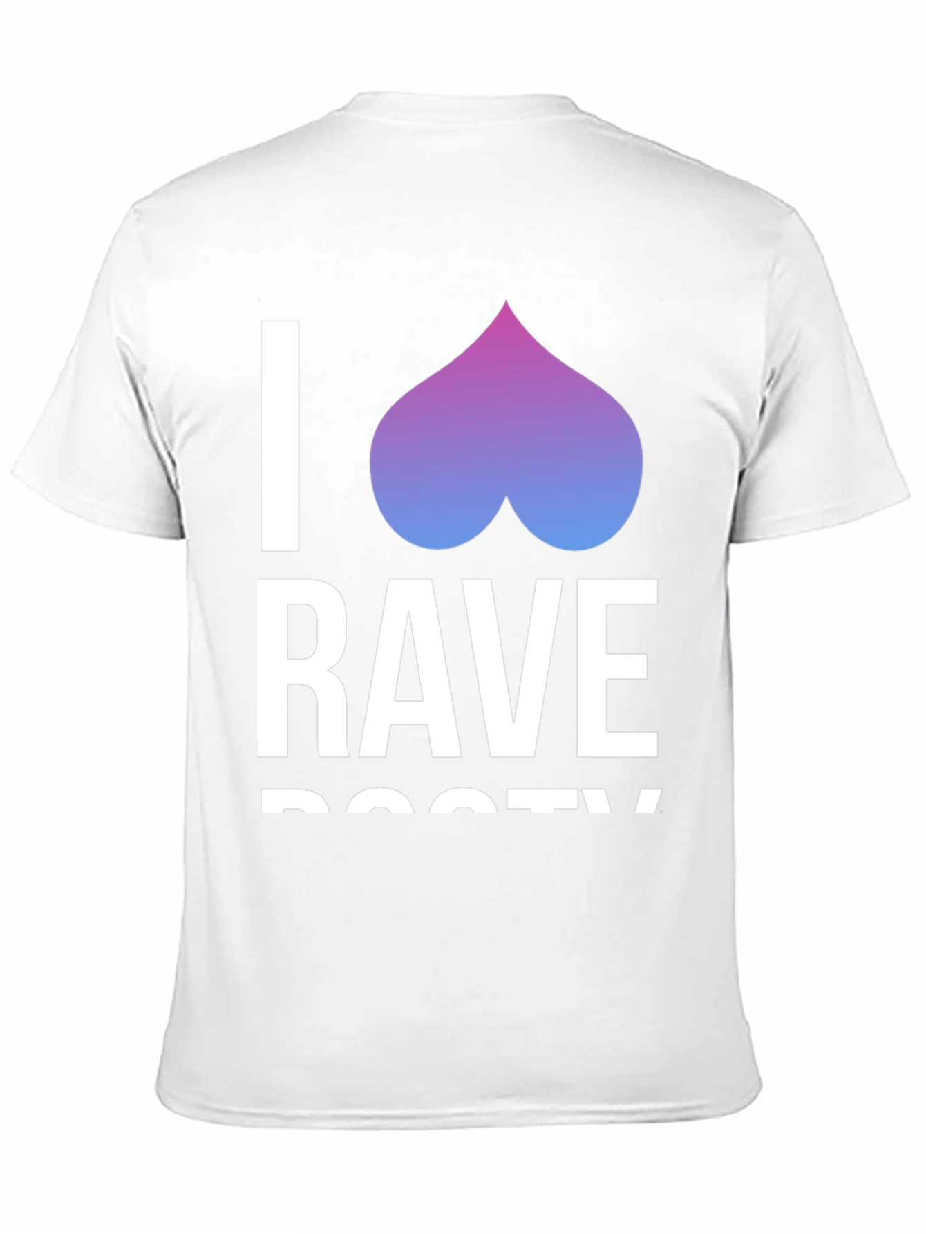 Camiseta Negra I <3 Rave Booty Divertida