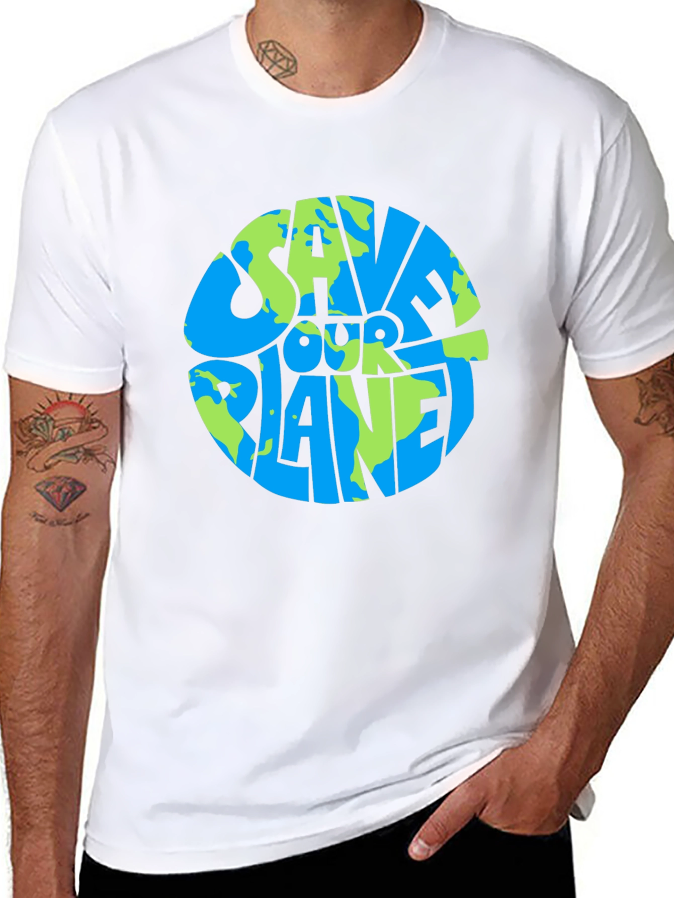 Camiseta Negra Salva Nuestro Planeta