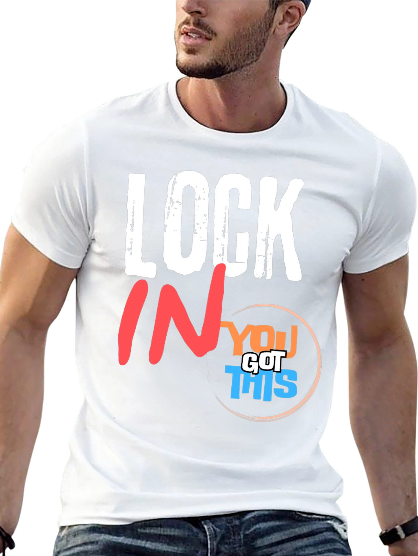 Camiseta Negra Motivacional Lock In You Got This