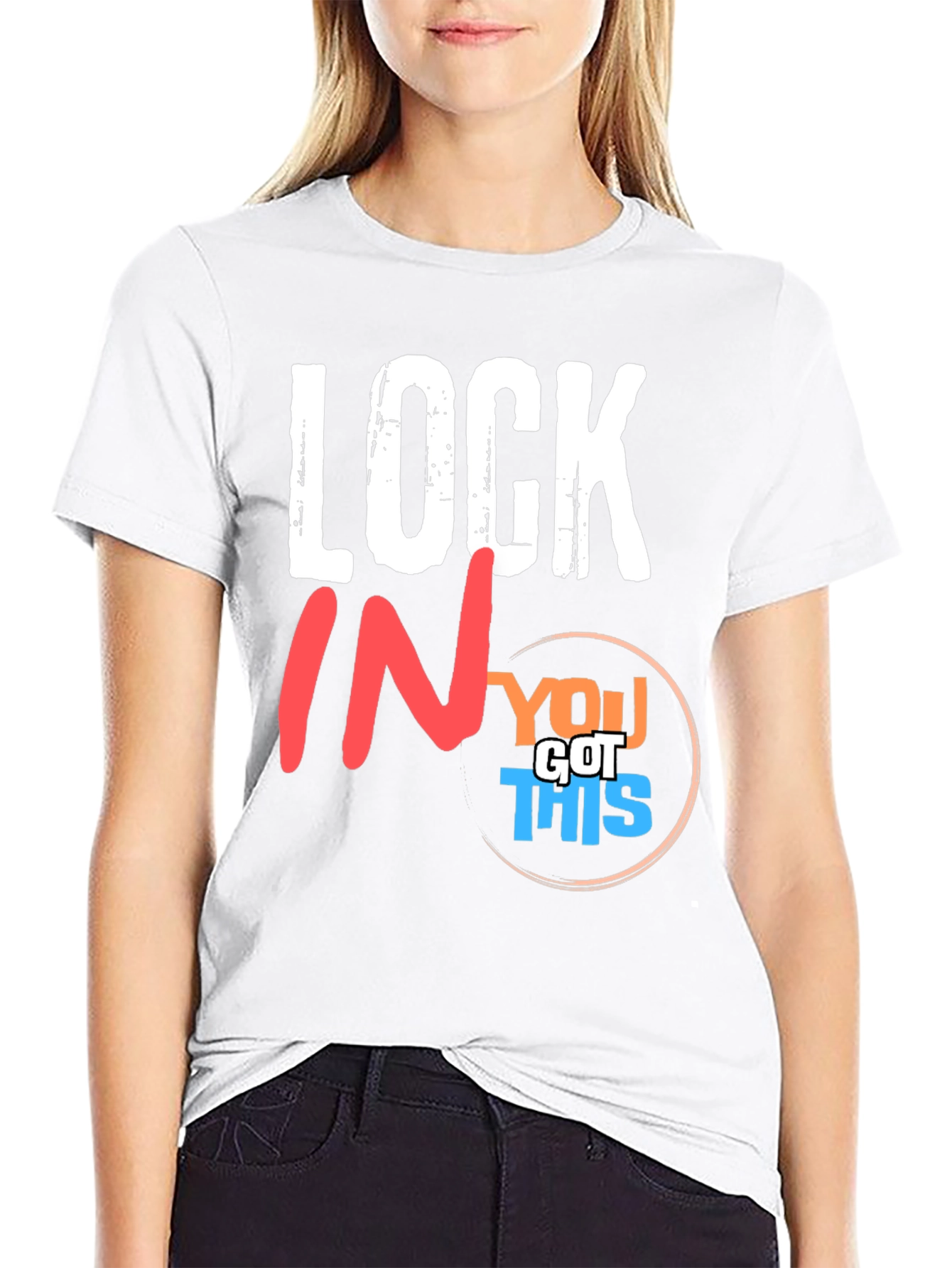 Camiseta Negra Motivacional Lock In You Got This