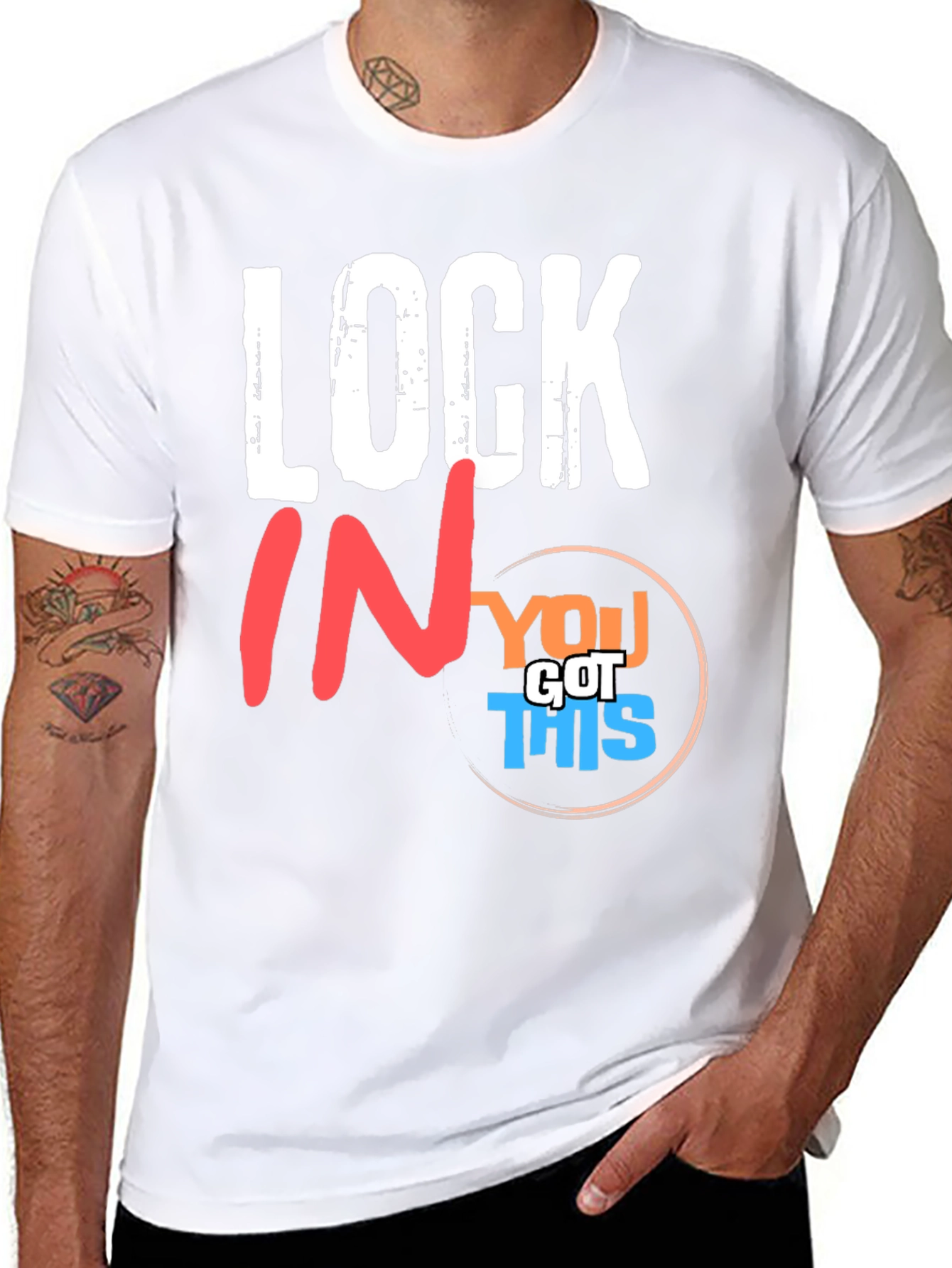 Camiseta Negra Motivacional Lock In You Got This