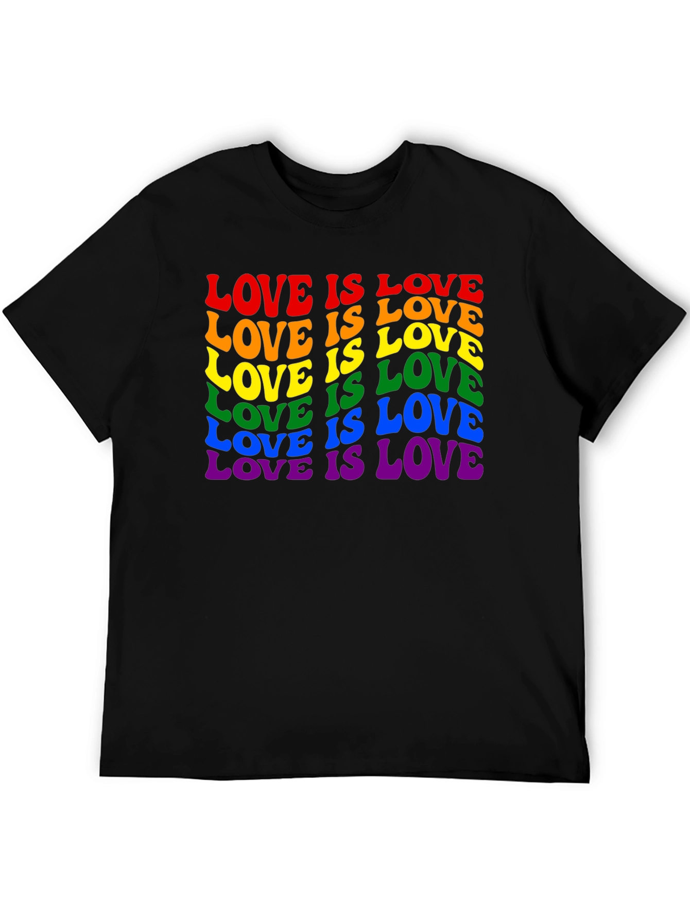 Camiseta Negra Love is Love LGBTQ+ Orgullo