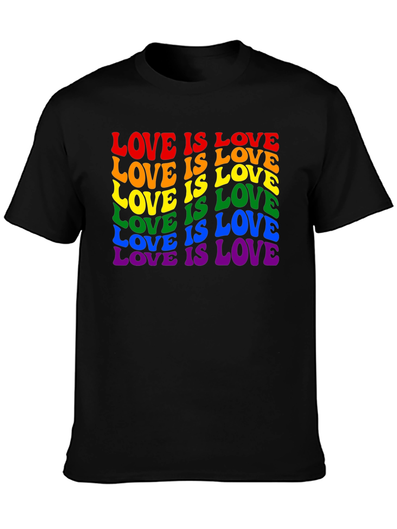 Camiseta Negra Love is Love LGBTQ+ Orgullo
