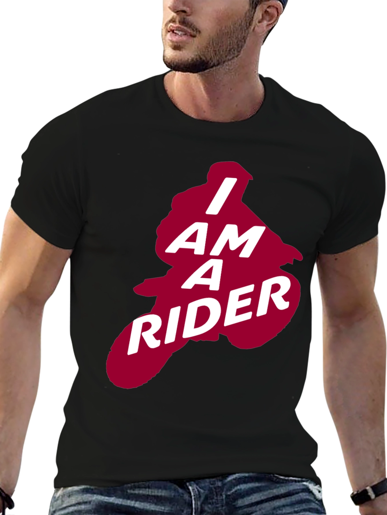 Camiseta Negra I Am A Rider