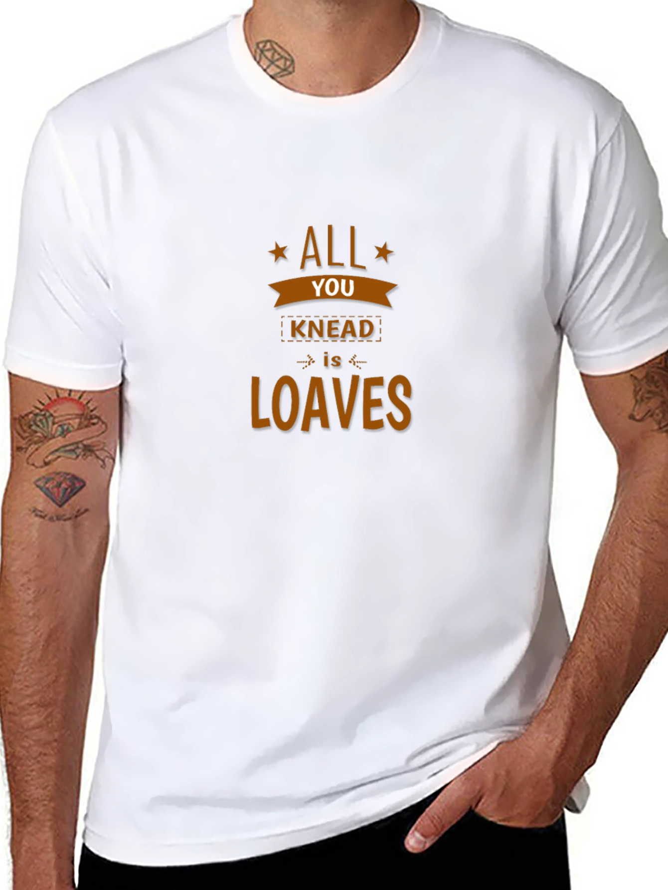 Camiseta Negra Hombre - Diseño Divertido Panadero