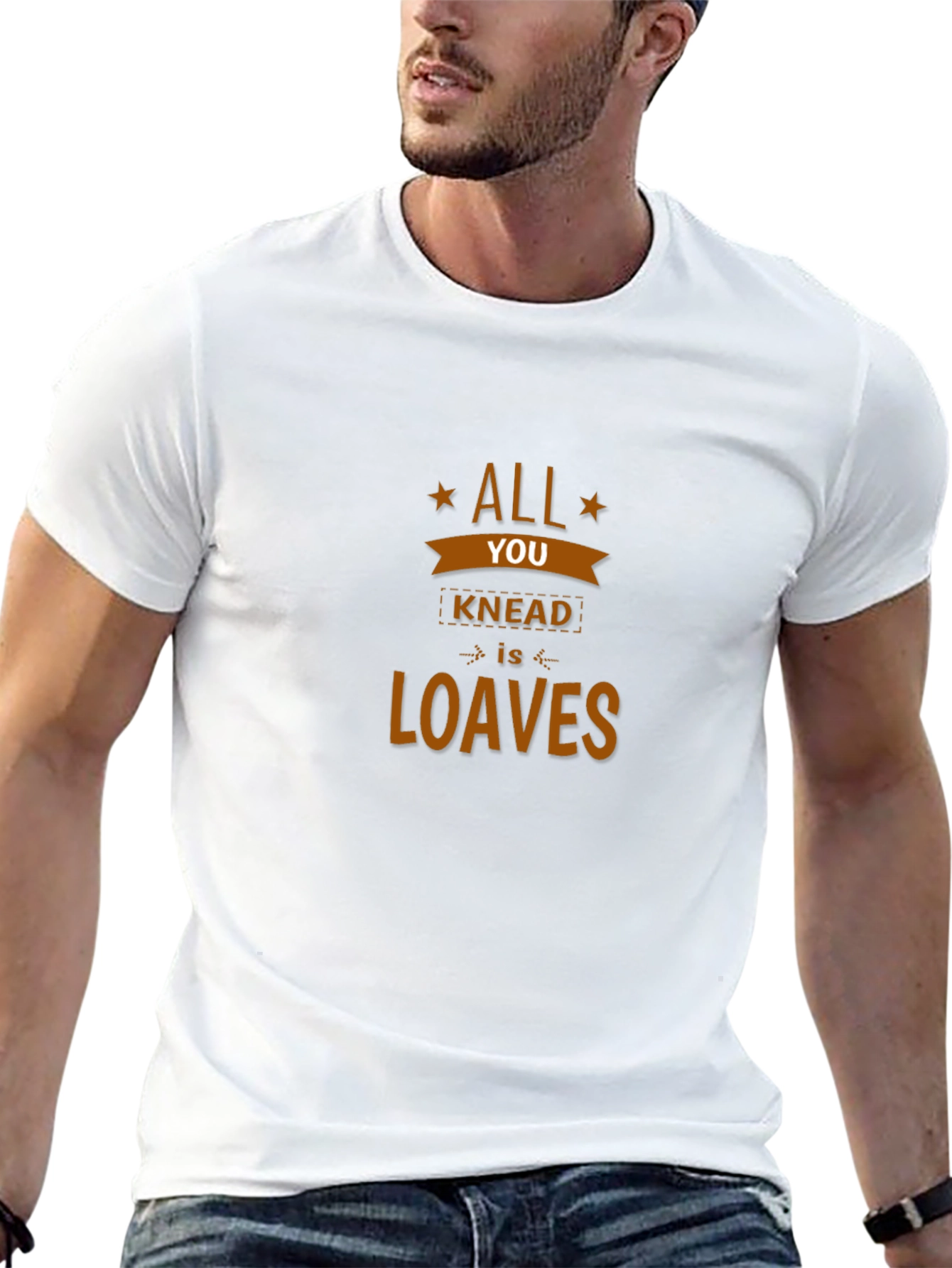 Camiseta Negra Hombre - Diseño Divertido Panadero