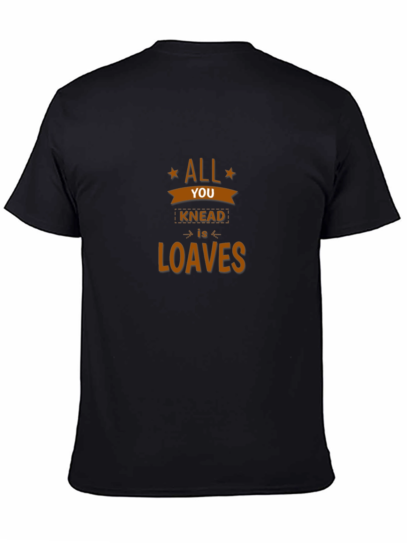 Camiseta Negra Hombre - Diseño Divertido Panadero