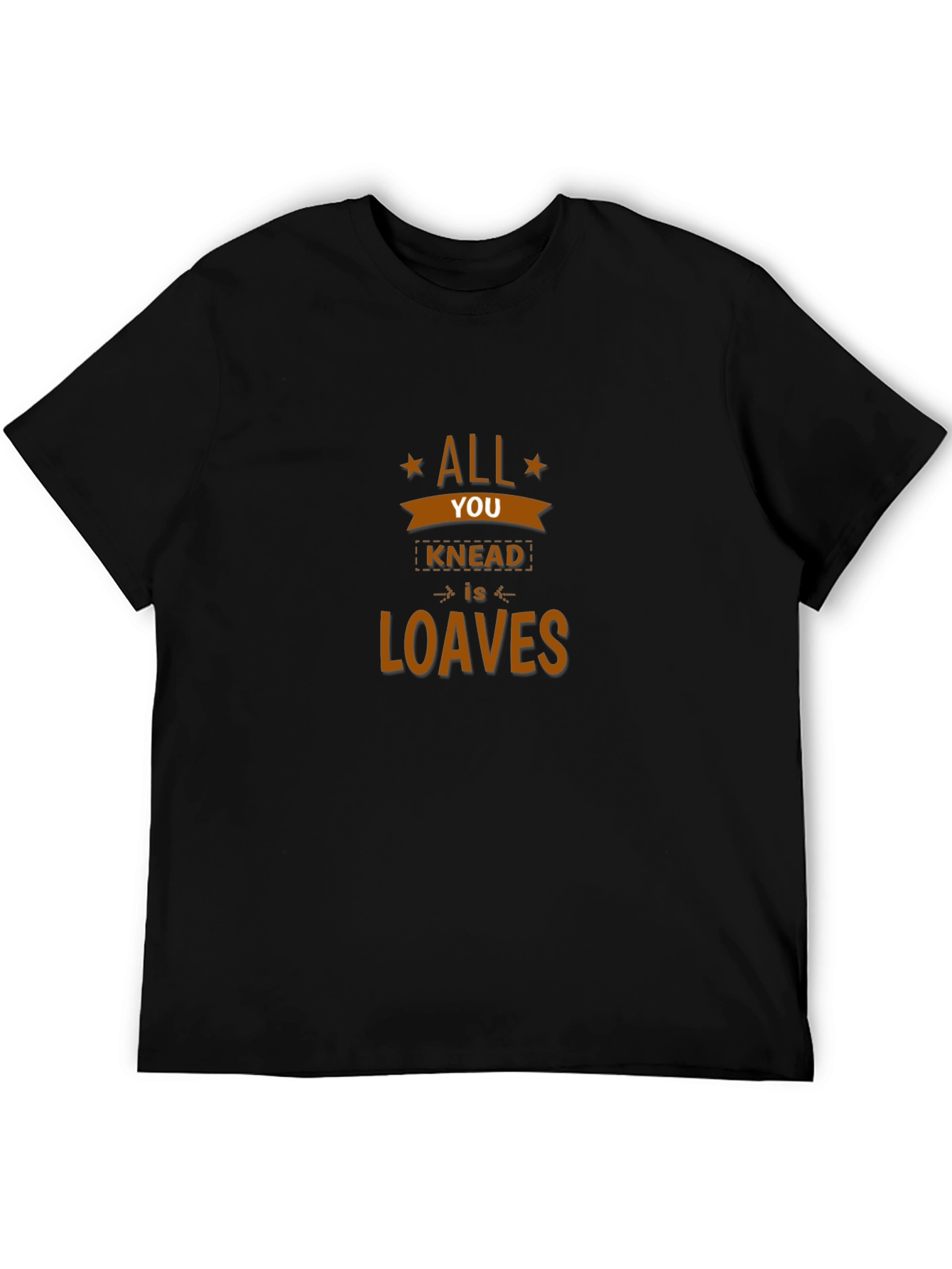 Camiseta Negra Hombre - Diseño Divertido Panadero