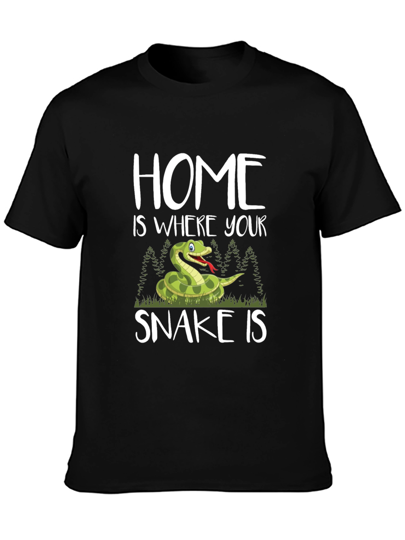 Camiseta Negra Hogar es donde está tu serpiente