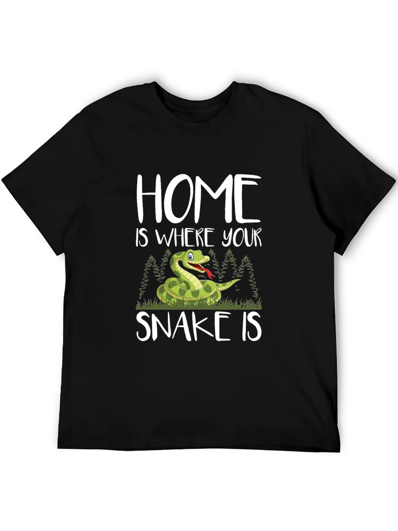 Camiseta Negra Hogar es donde está tu serpiente