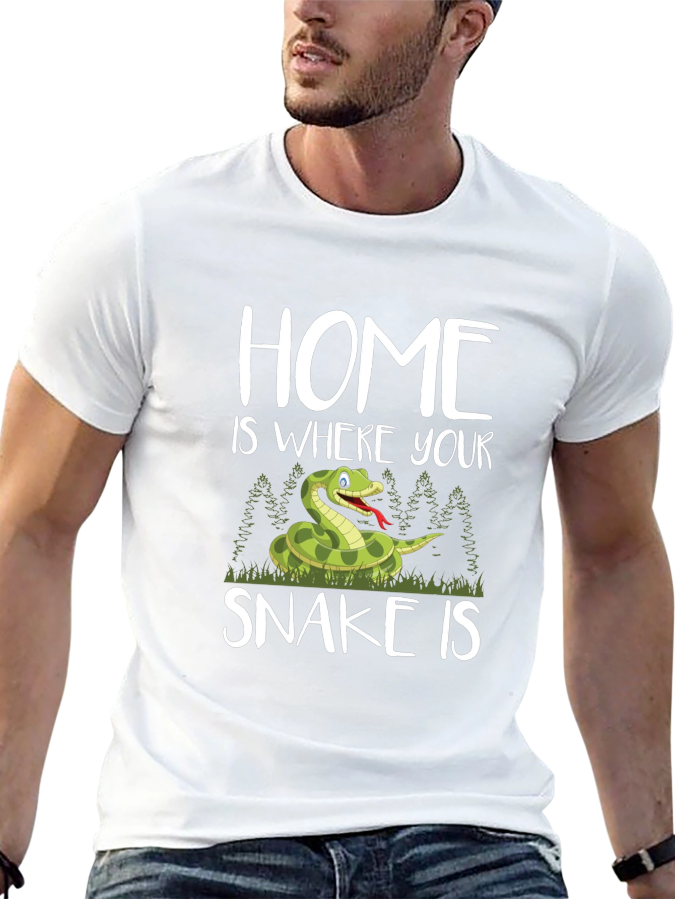 Camiseta Negra Hogar es donde está tu serpiente