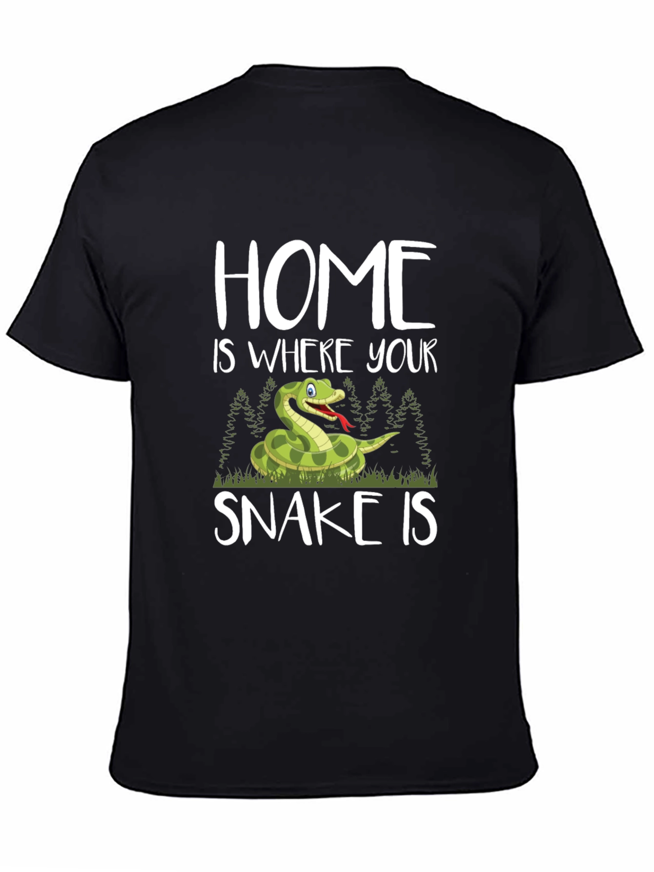 Camiseta Negra Hogar es donde está tu serpiente