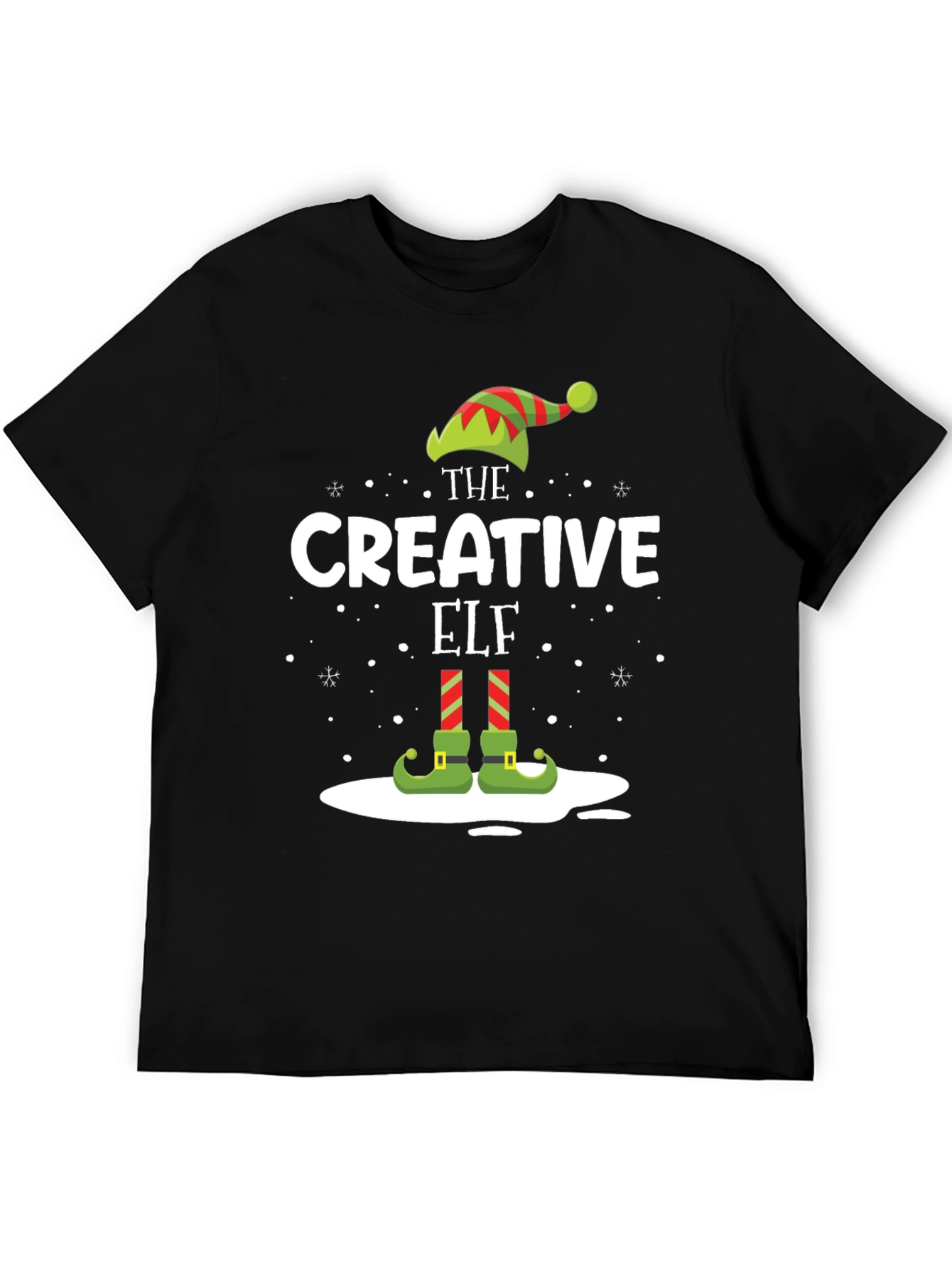 Camiseta Negra Navideña The Creative Elf