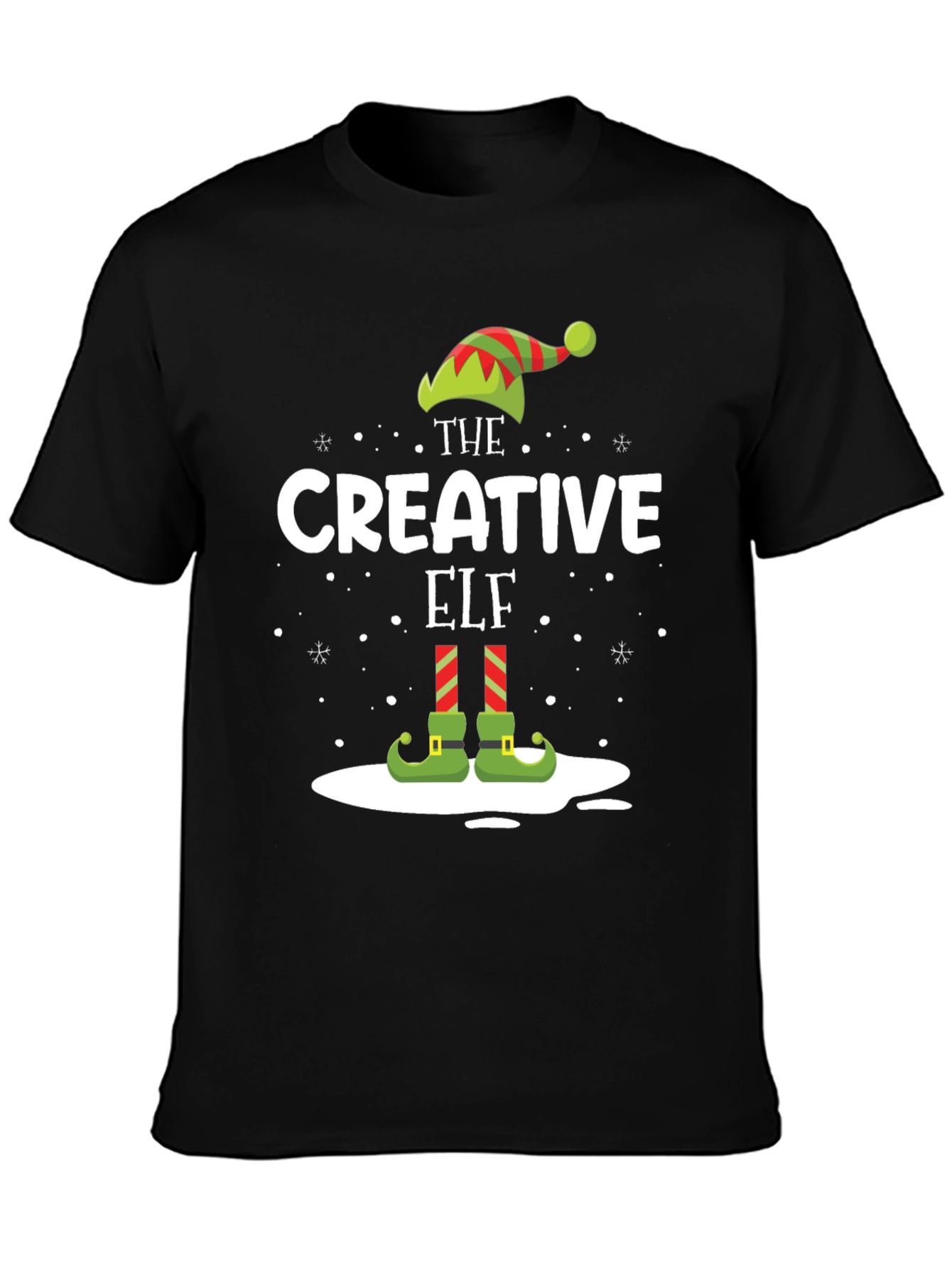 Camiseta Negra Navideña The Creative Elf